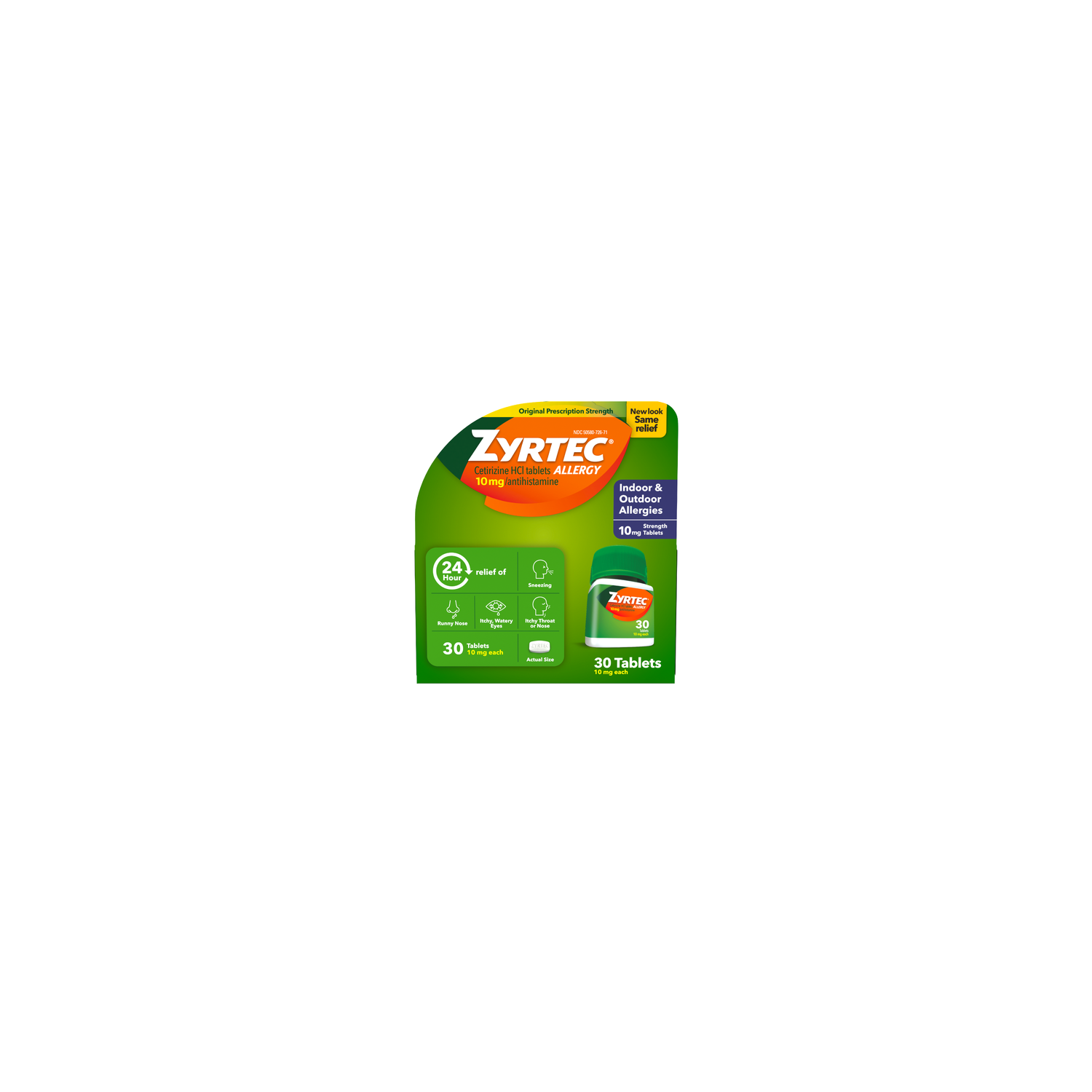 Zyrtec Antihistamine - 30 Count Image 1 of 2