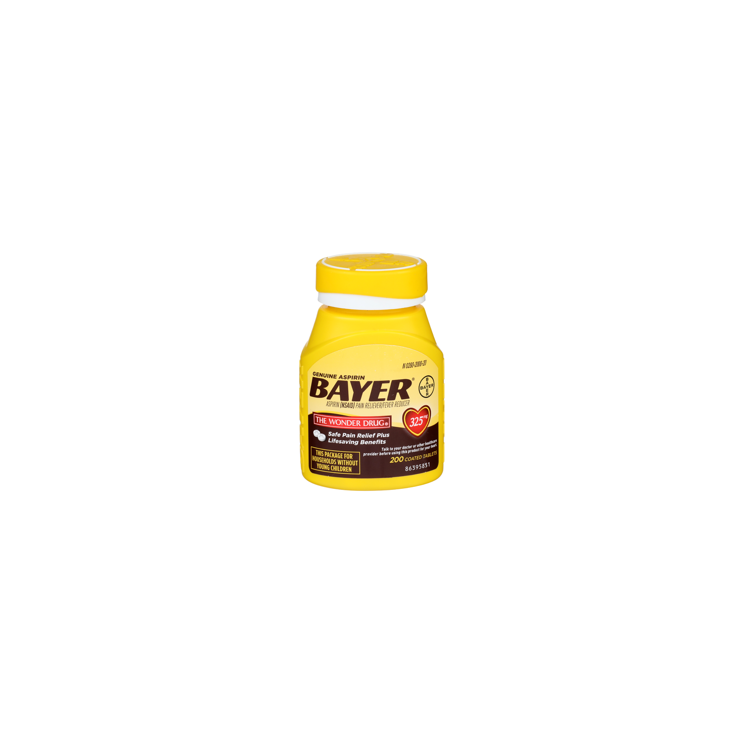 Bayer Aspirin - 200 Count - Super 1 Foods, image size:1500x1500