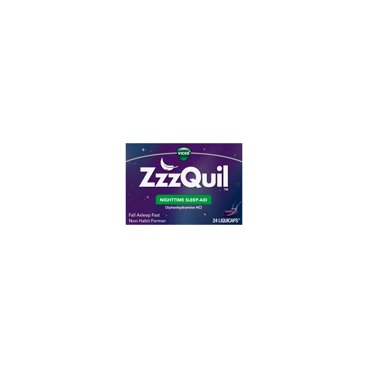 Vicks Zzzquil Nighttime Sleep-Aid - 24 Count Image 1 of 2