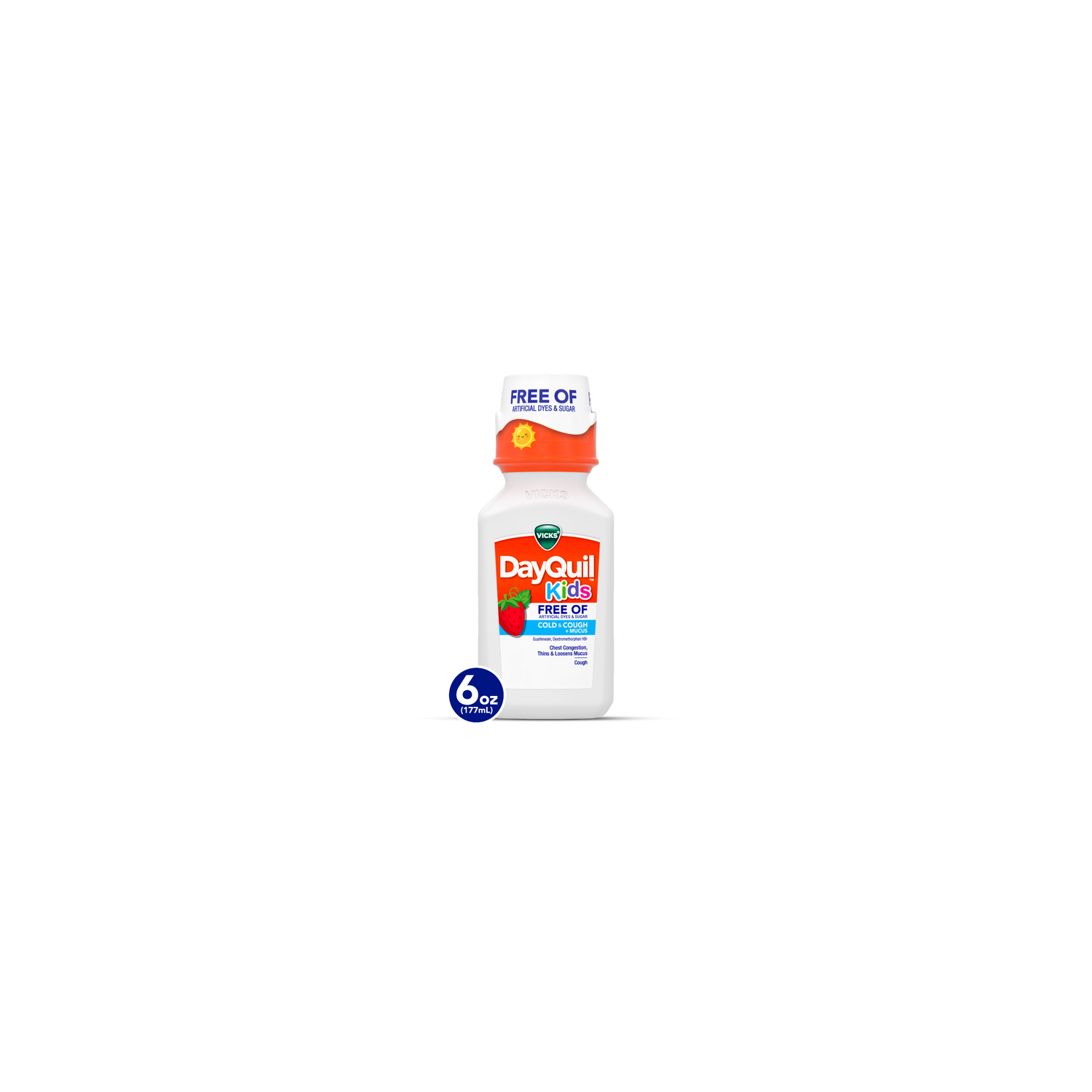Vicks DayQuil Kids Berry Flavor Cold & Cough + Mucus Multi-Symptom Relief Liquid - 6 Ounce Image 1 of 2