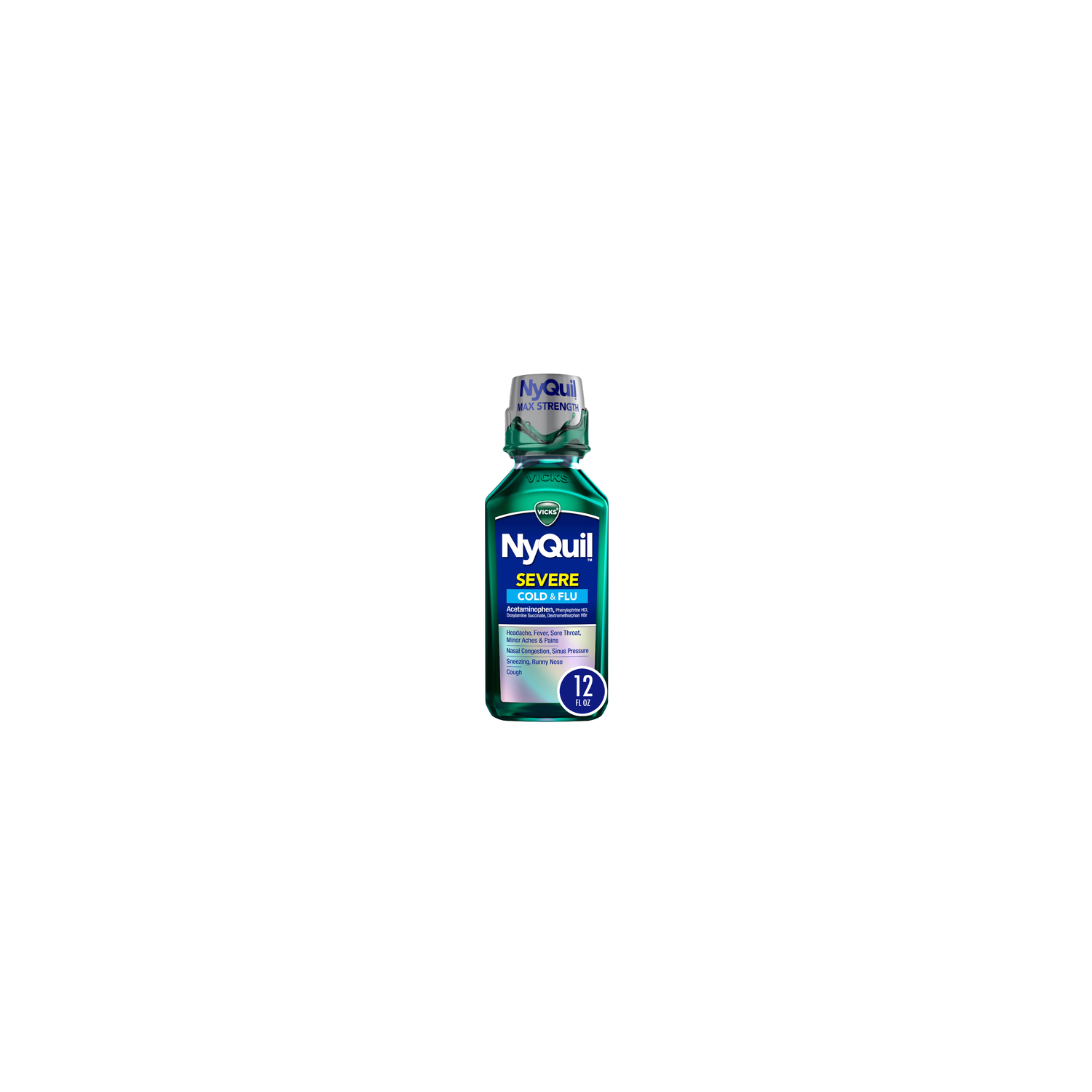 Vicks Nyquil Severe Cold & Flu - 12 Fluid Ounce Image 1 of 4