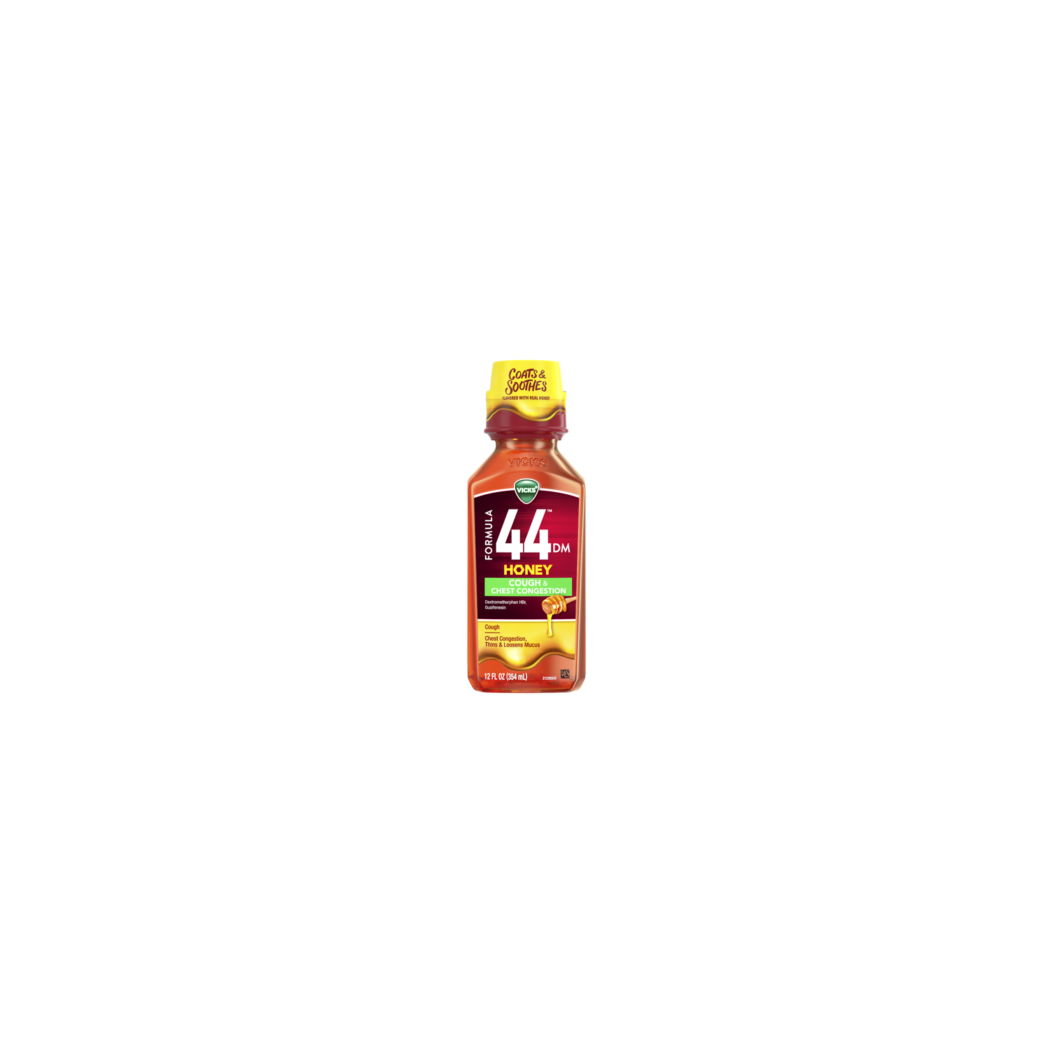 Vicks Honey Flavor Formula 44 DM Cough & Congestion Liquid Syrup - 12 Ounce