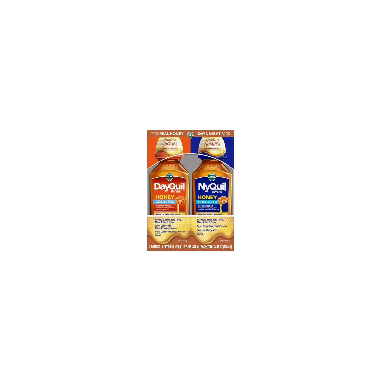Vicks Dayquil & Nyquil Severe Cold & Flu Liquicap Medicine - 48 Count Image 1 of 2