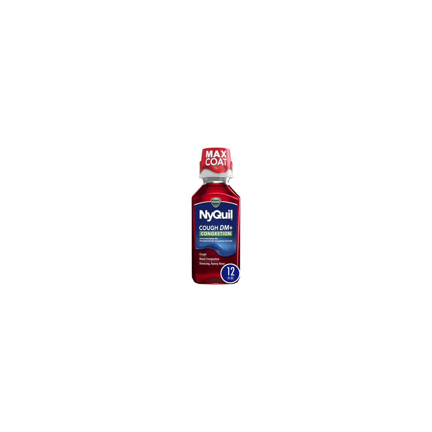 Vicks Nyquil Cough Dm + Congestion - 12 Fluid Ounce Image 1 of 4