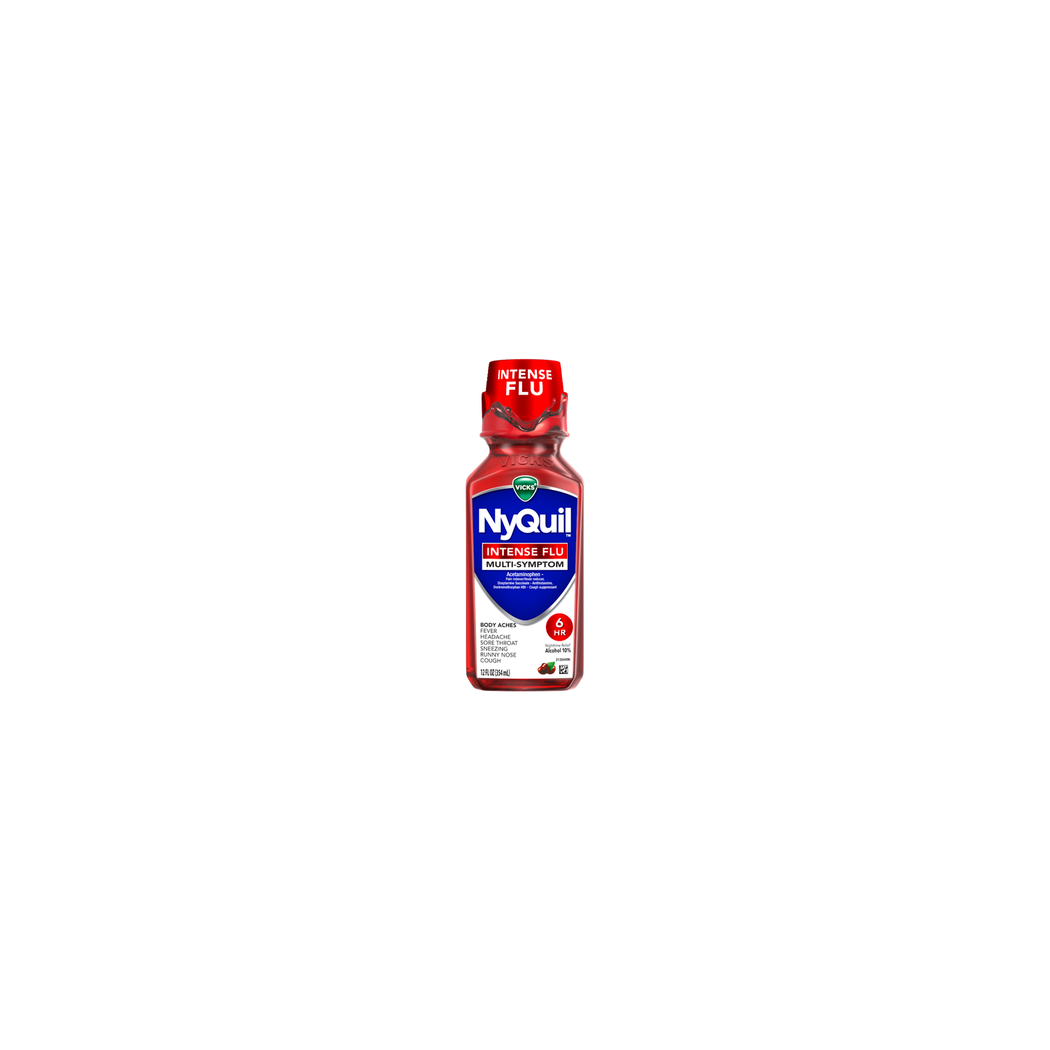 Vicks NyQuil Cherry Intense Flu Multi-Symptom Liquid - 10.32 Pound