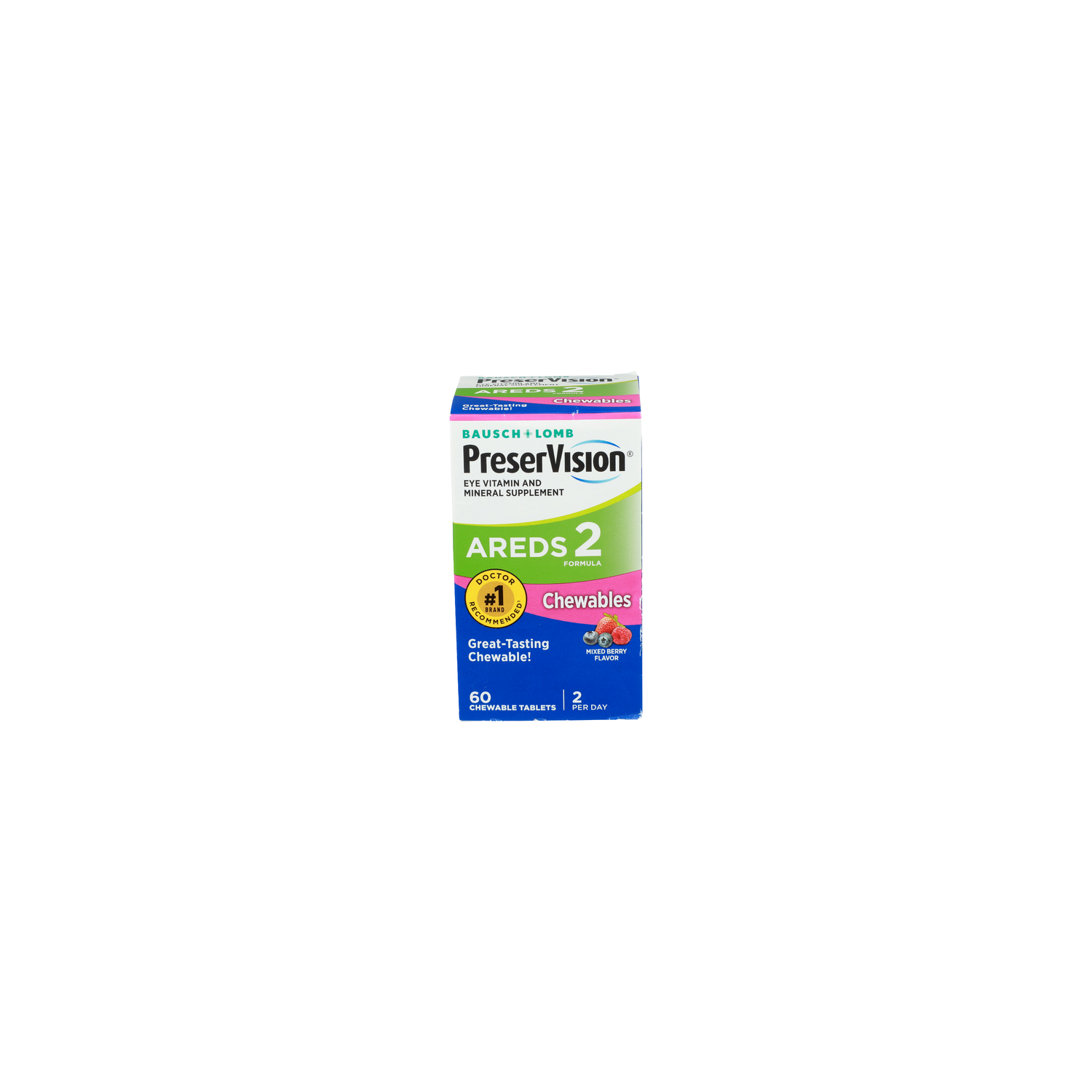 Bausch Lomb Preservision Mixed Berry Flavor Areds 2 Formula Eye Vitamin And Mineral Supplement - 60 Count Image 1 of 4