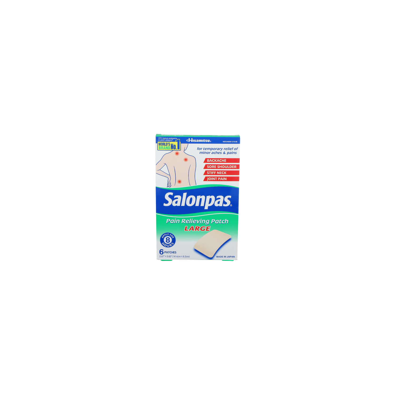 Salonpas Large Pain Relieving Patch - 6 Count Image 1 of 2