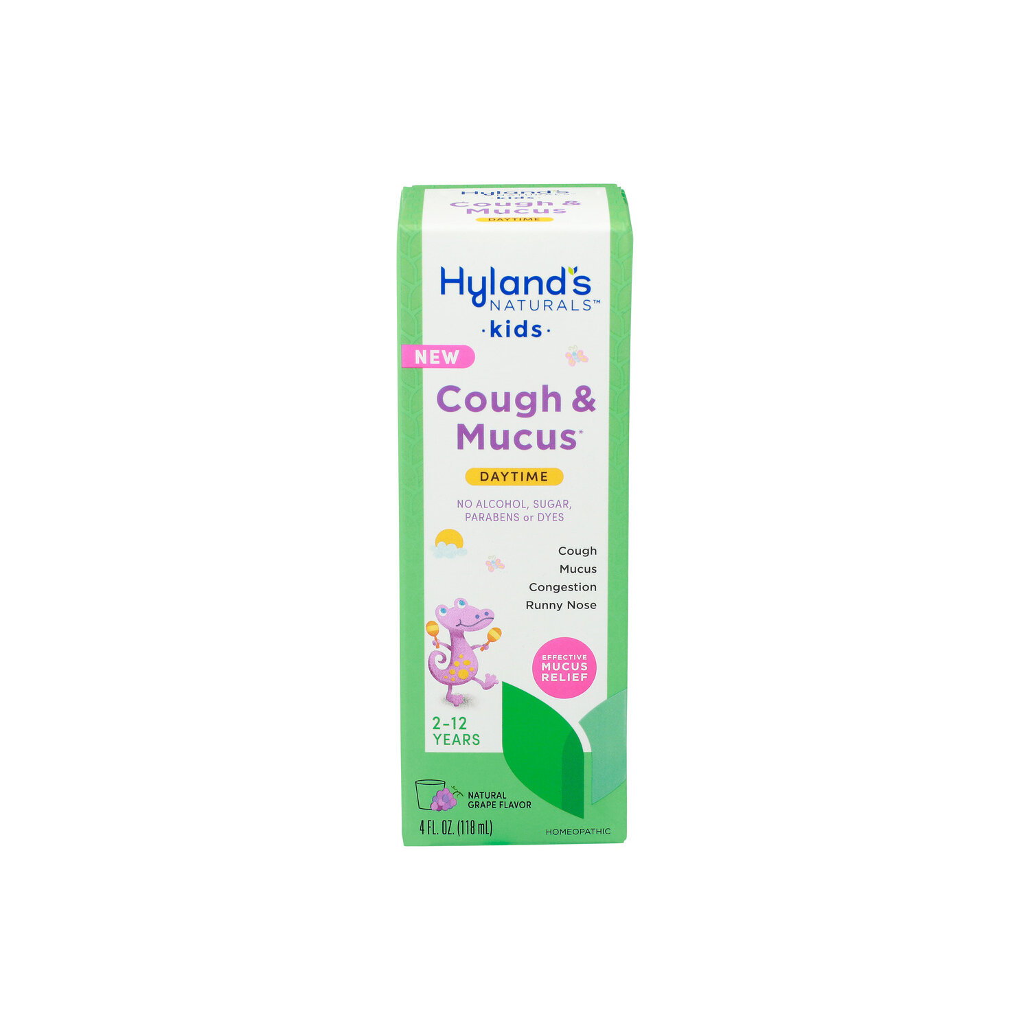 HYLAND's Naturals Grape Tablets Kids Cough Mucus Daytime - 4 Fluid Ounce Image 1 of 2