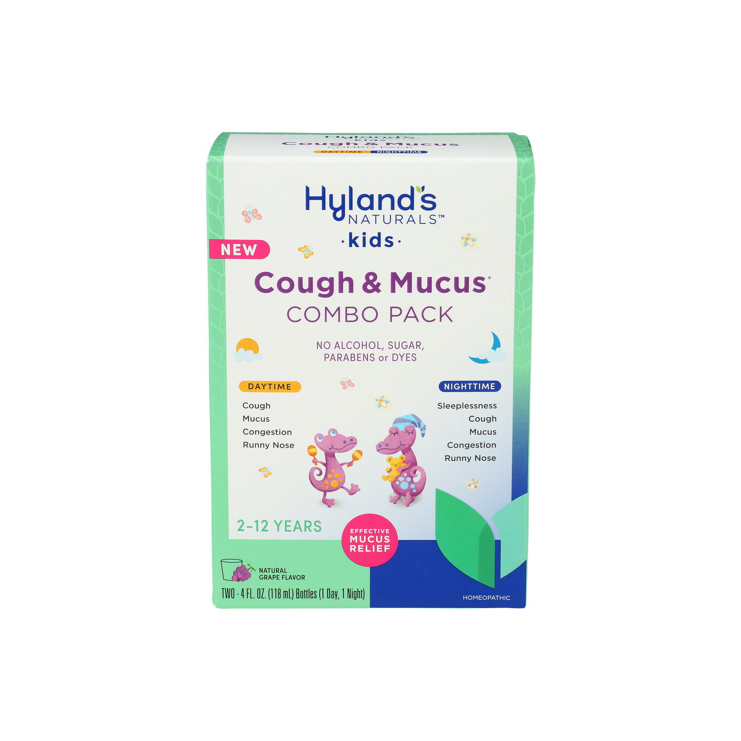 Hyland's Naturals Grape Tablets Naturals Kids Cough & Mucus Pack - 4 Fluid Ounce - 2 Count Image 1 of 2