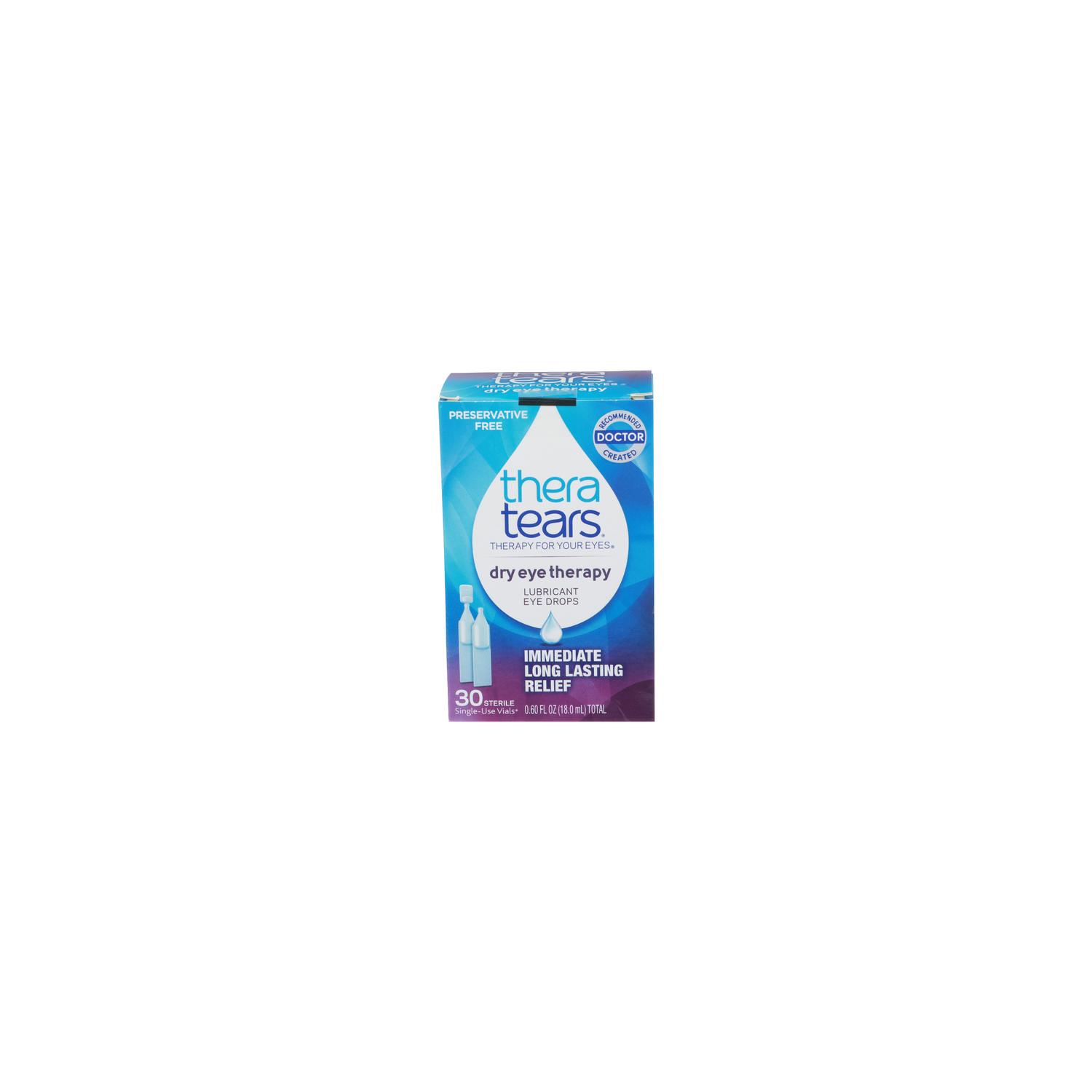 Thera Tears Lubricant Eye Drops Dry Therapy - 0.02 Fluid Ounce - 30 Count Image 1 of 2