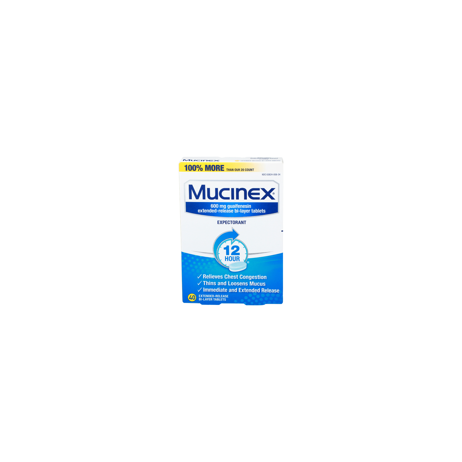 Mucinex Expectorant - 40 Count Image 1 of 2