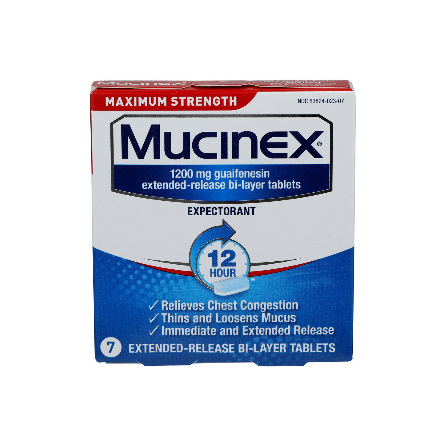 Mucinex Maximum Strength Extended-Release Bi-Layer Tablets - 7 Count Image 1 of 2