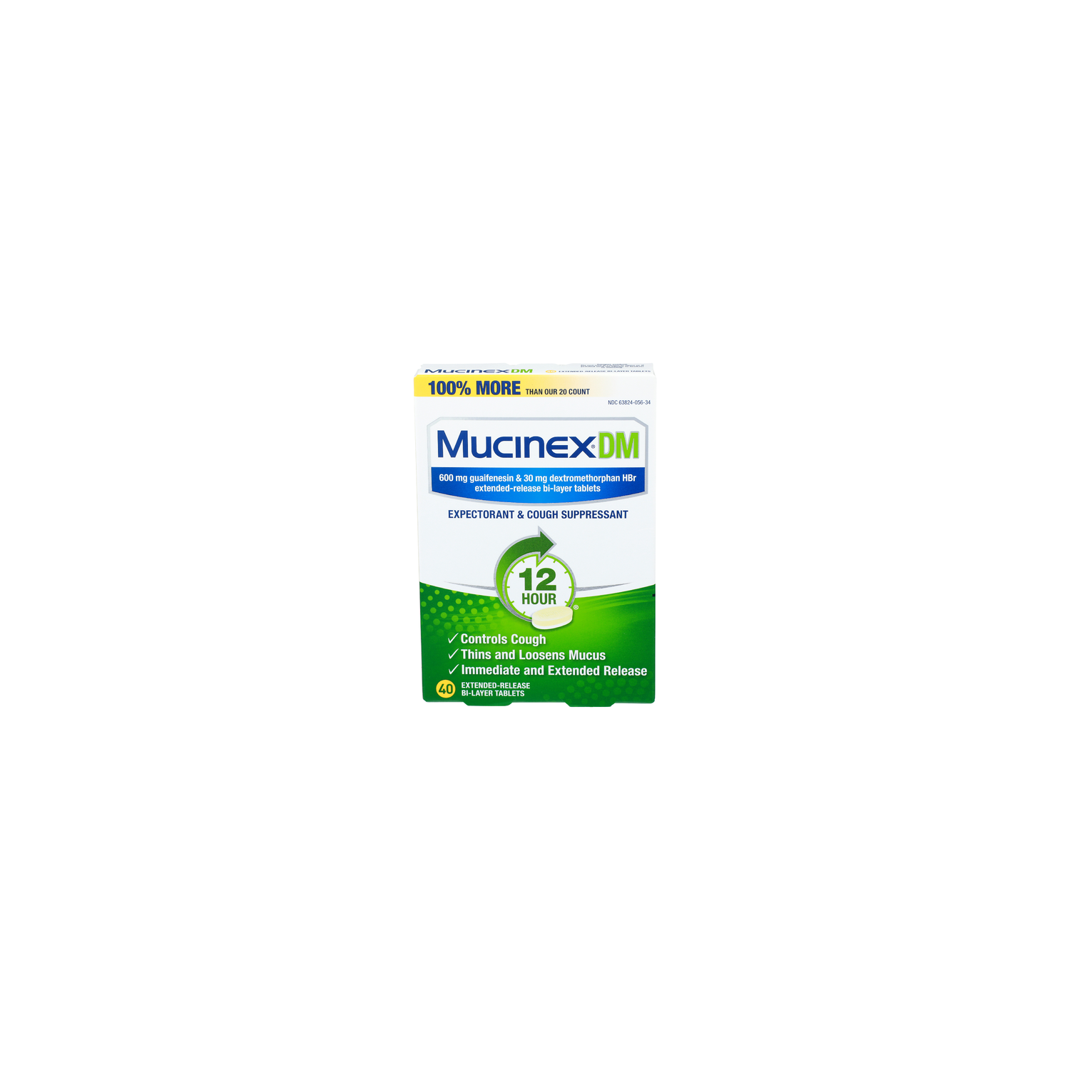 Mucinex Dm Dm Expectorant & Cough Suppressant - 40 Count Image 1 of 2