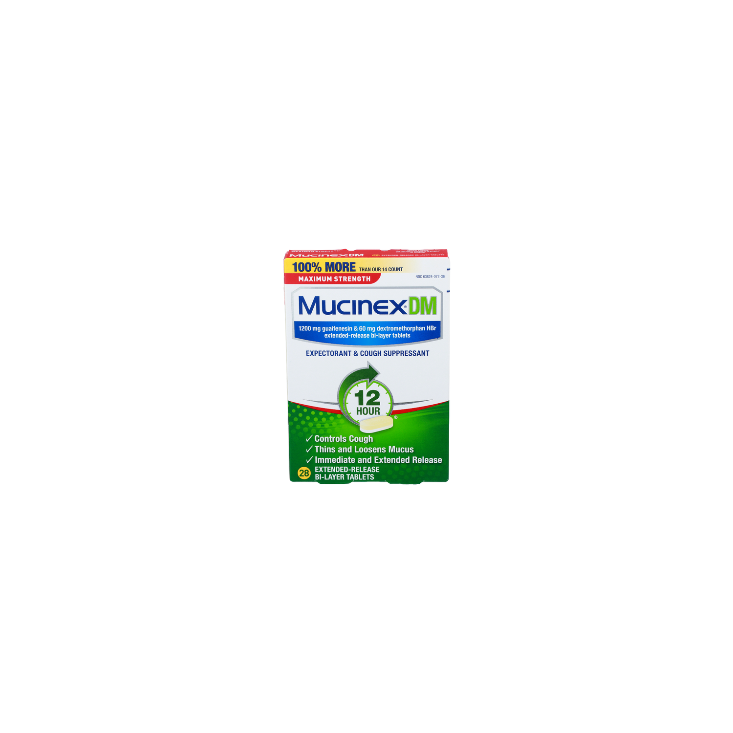 Mucinex Dm Maximum Strength Expectorant & Cough Suppressant - 28 Count Image 1 of 2