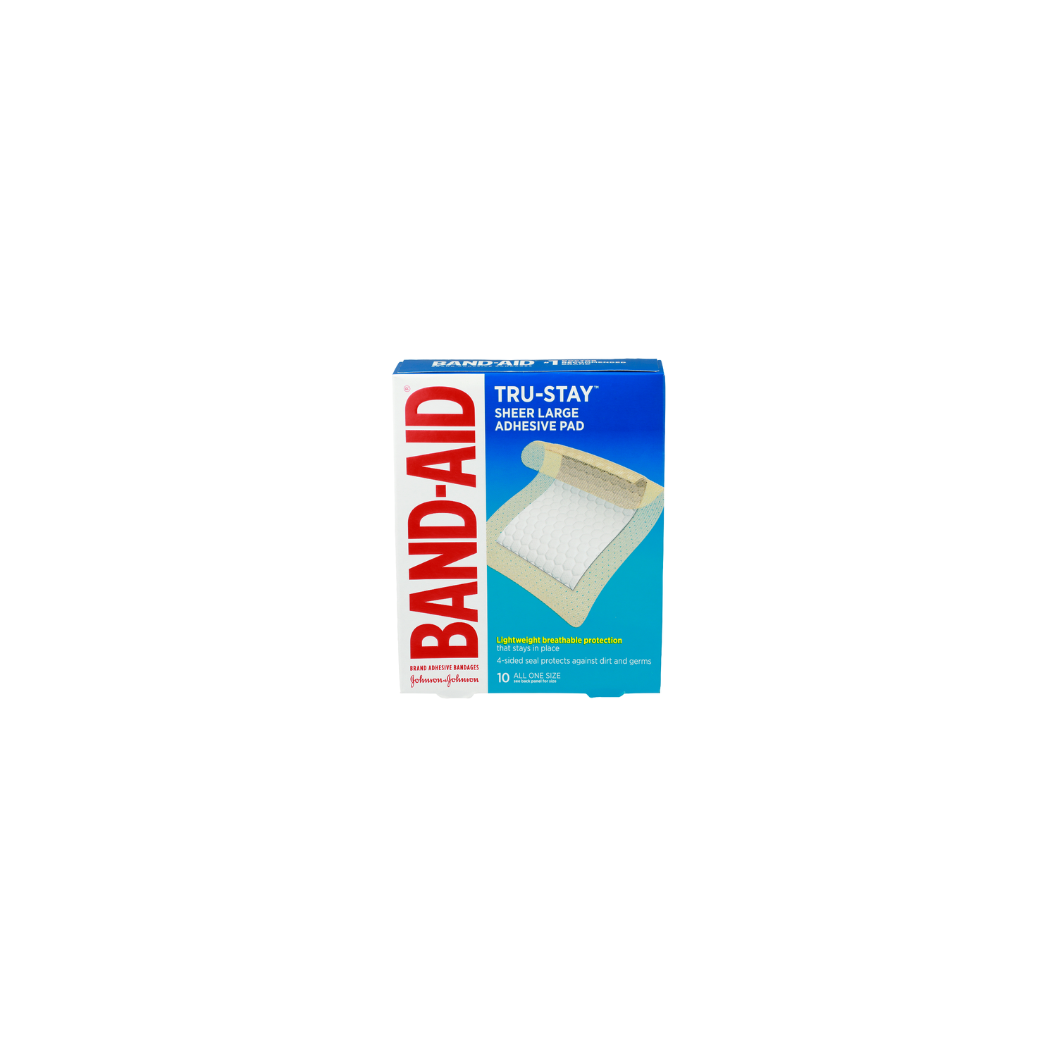 BAND-AID Tru-Stay Sheer Large Adhesive Pad - 10 Count Image 1 of 2