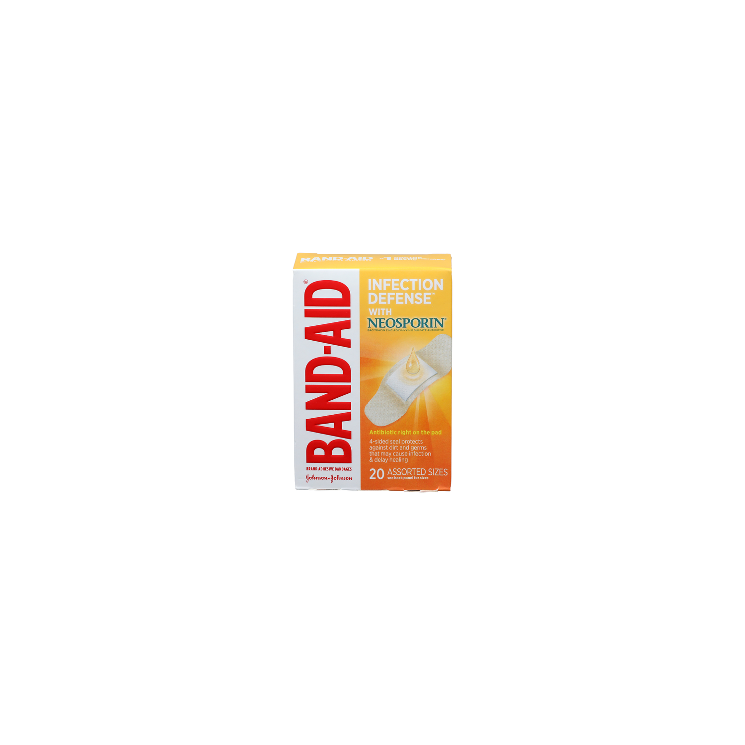BAND-AID Assorted Sizes Infection Defense With Neosporin Adhesive Bandages - 20 Count Image 1 of 2