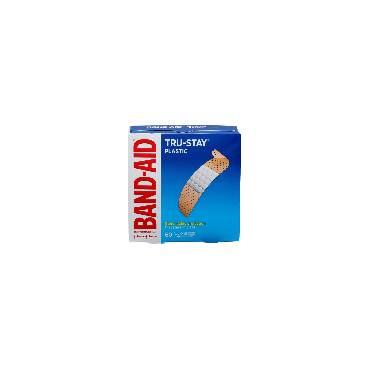 BAND-AID All One Size Tru-Stay Plastic Adhesive Bandages - 60 Count Image 1 of 2