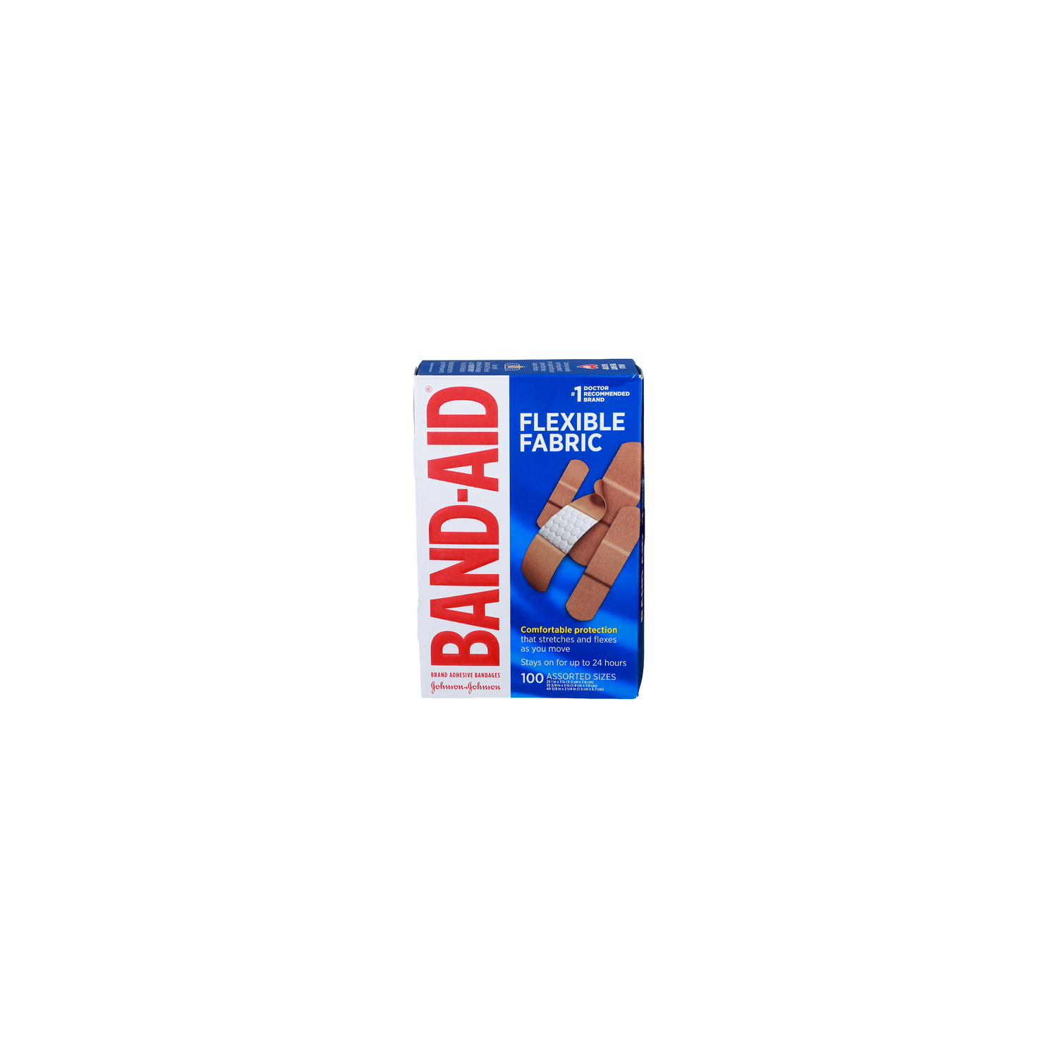 BAND-AID Assorted Sizes Flexible Fabric Adhesive Bandages - 100 Count Image 1 of 2