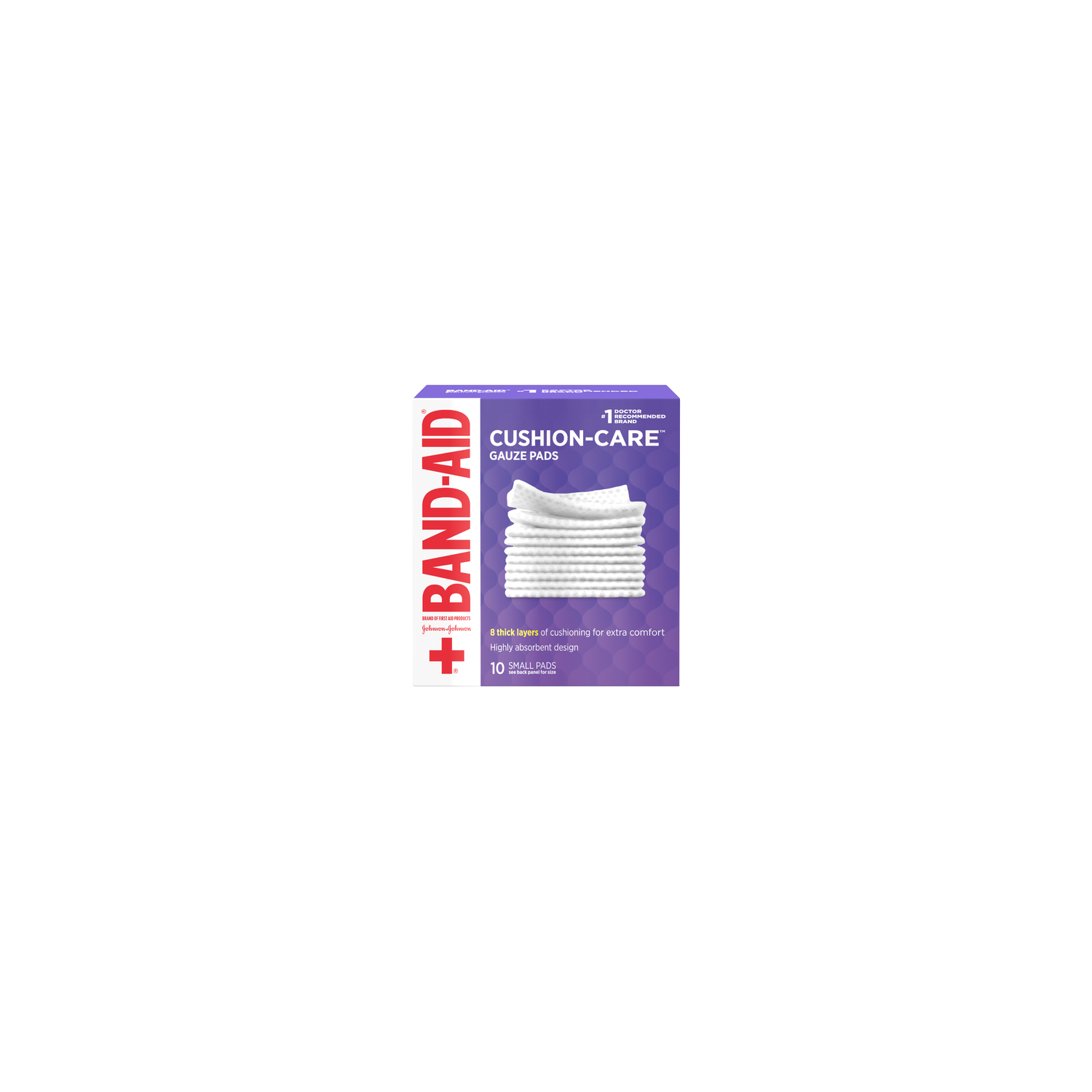 Band-Aid Brand Of First Aid Products Cushion-Care Gauze Pads, 2 Inches By Inches - 10 Count Image 1 of 2