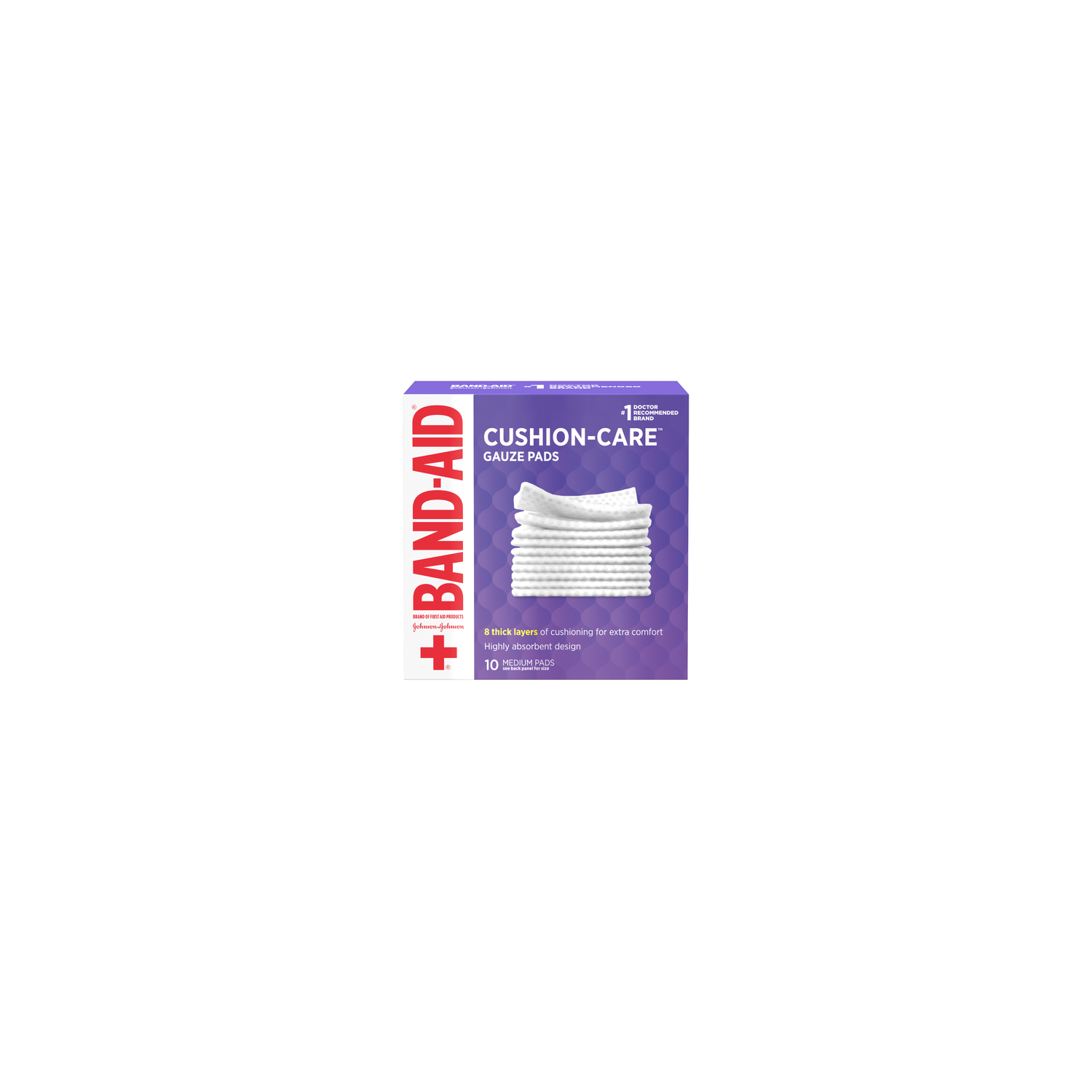 Band-Aid Brand Of First Aid Products Cushion-Care Gauze Pads, 3 Inches By Inches - 10 Count Image 1 of 2