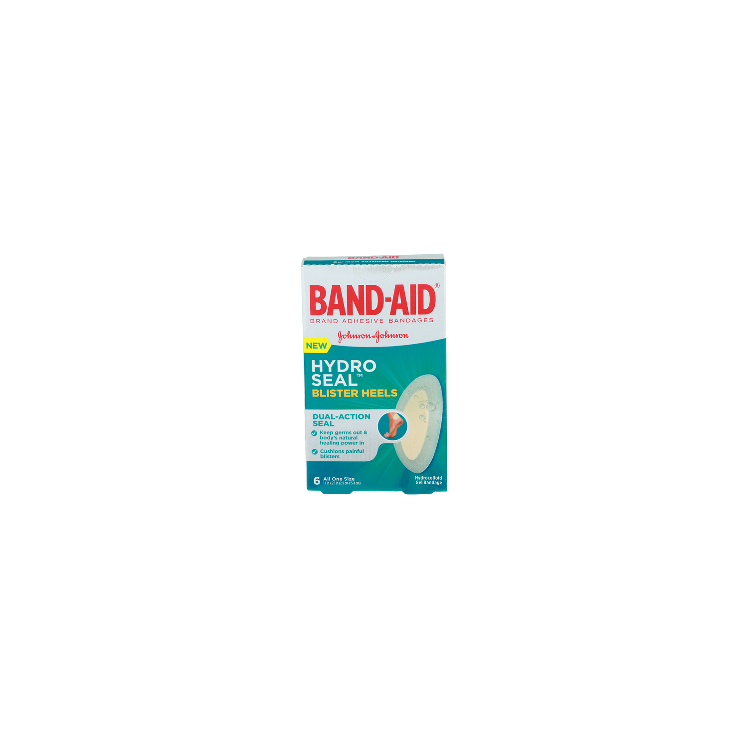 BAND-AID All One Size Hydro Seal Blister Heels - 6 Count Image 1 of 2