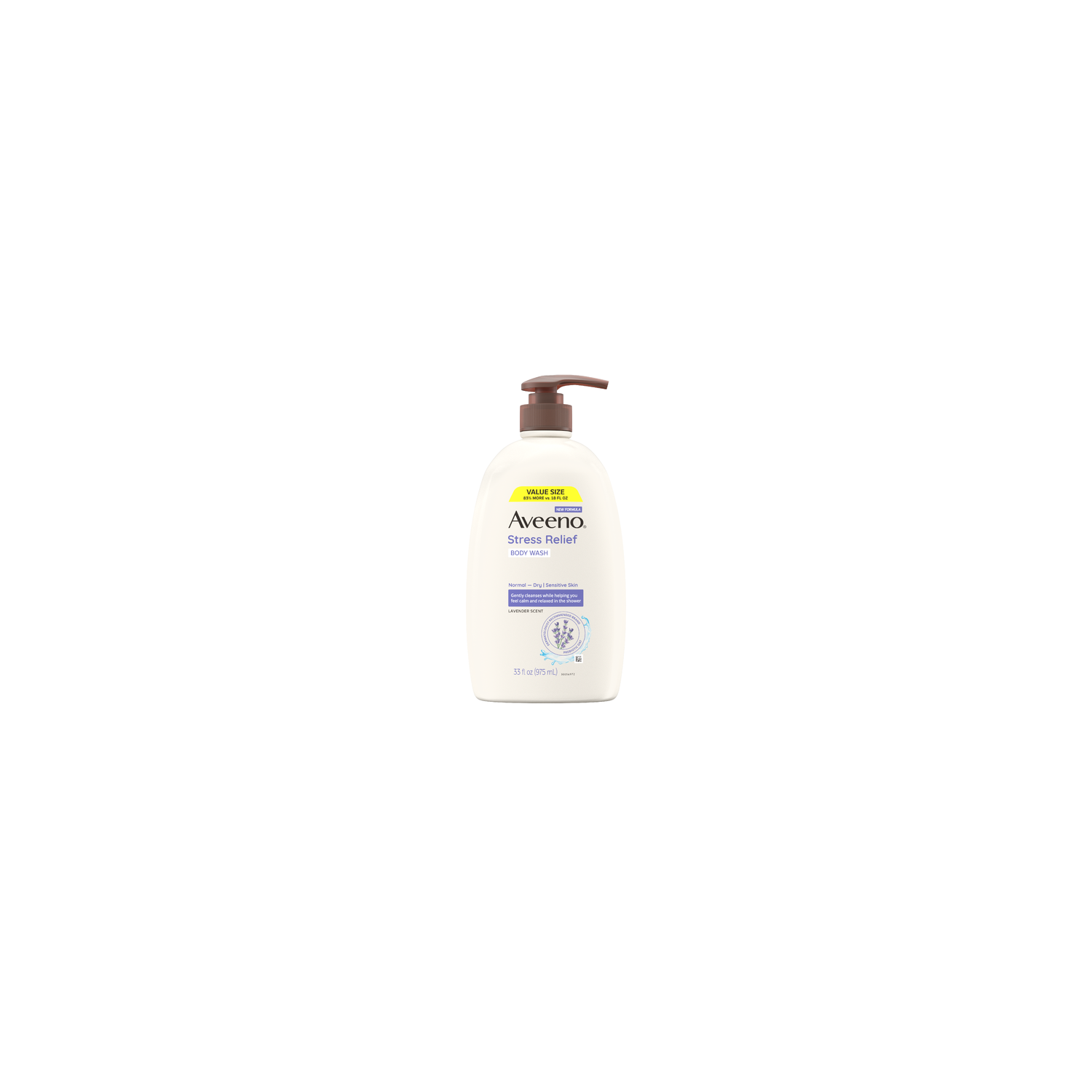 Aveeno Stress Relief Body Wash, Lavender Scent - 33 Ounce Image 1 of 2