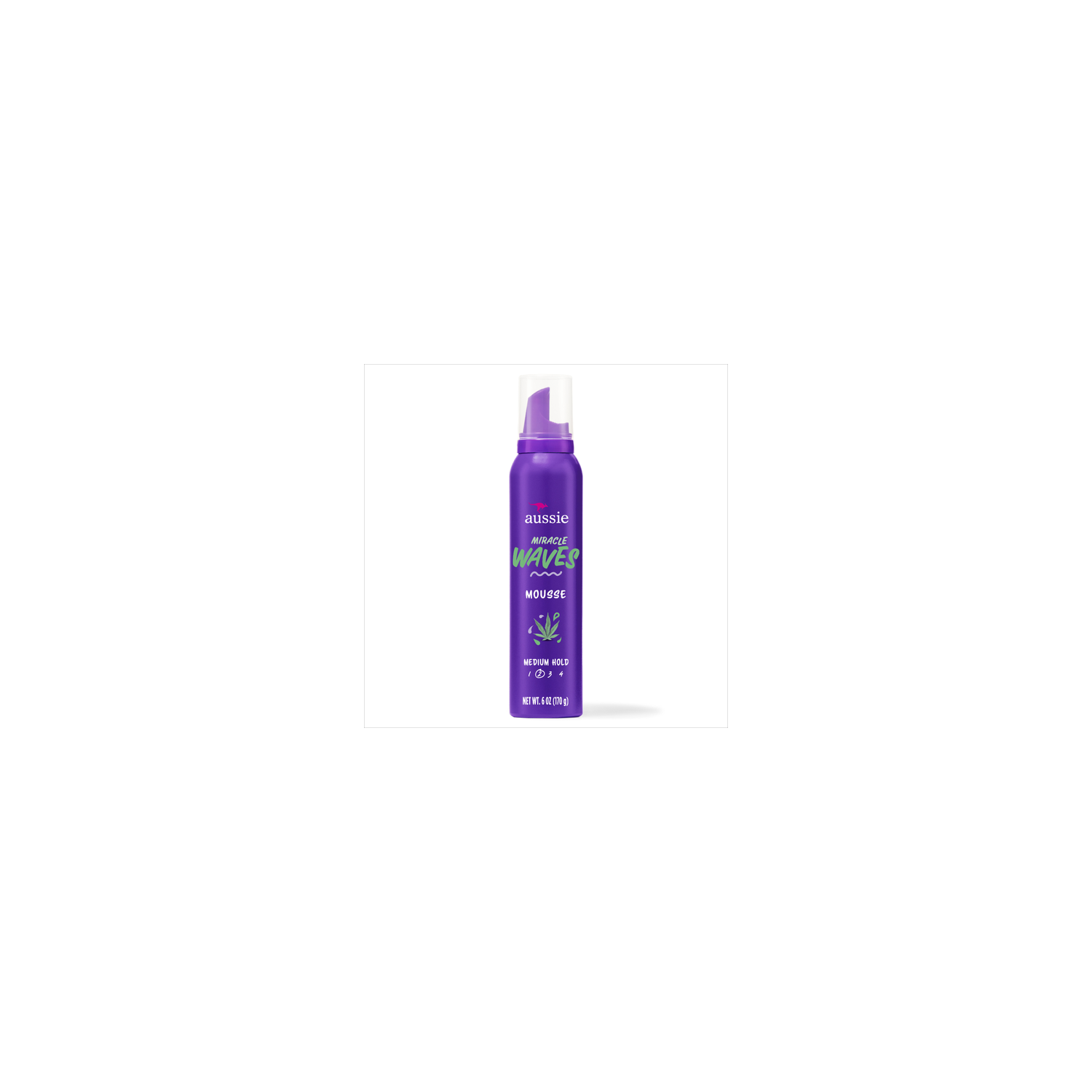 Aussie Miracle Waves Mousse With Hemp Seed Oil For Wavy Hair, Paraben-Free - 6 Ounce