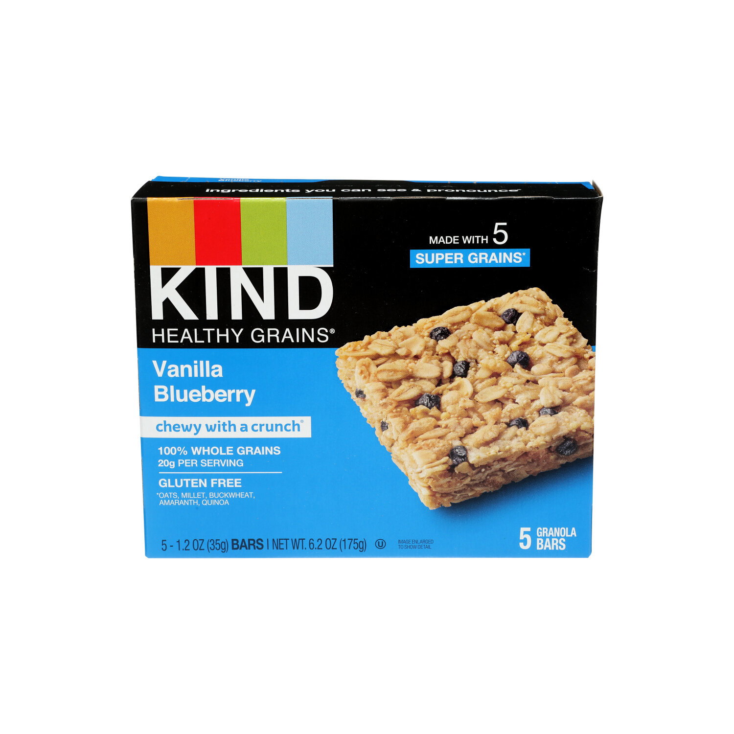 Kind Healthy Grains Bar Vanilla Blueberry - 1.24 Ounce - 5 Count Image 1 of 4