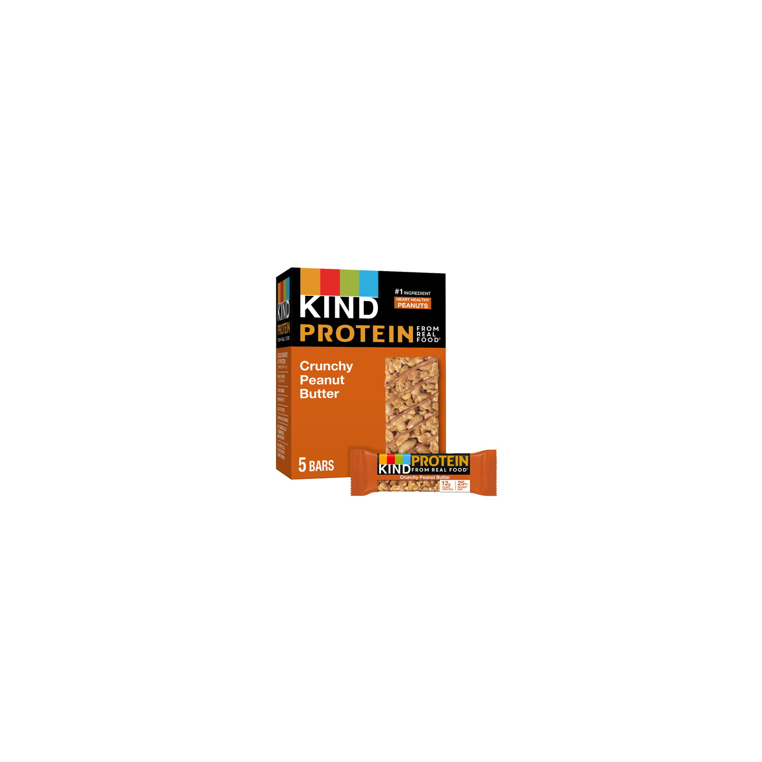 Kind Protein Gluten Free Crunchy Peanut Butter Protein Bar - 1.76 Ounce - 5 Count Image 1 of 3