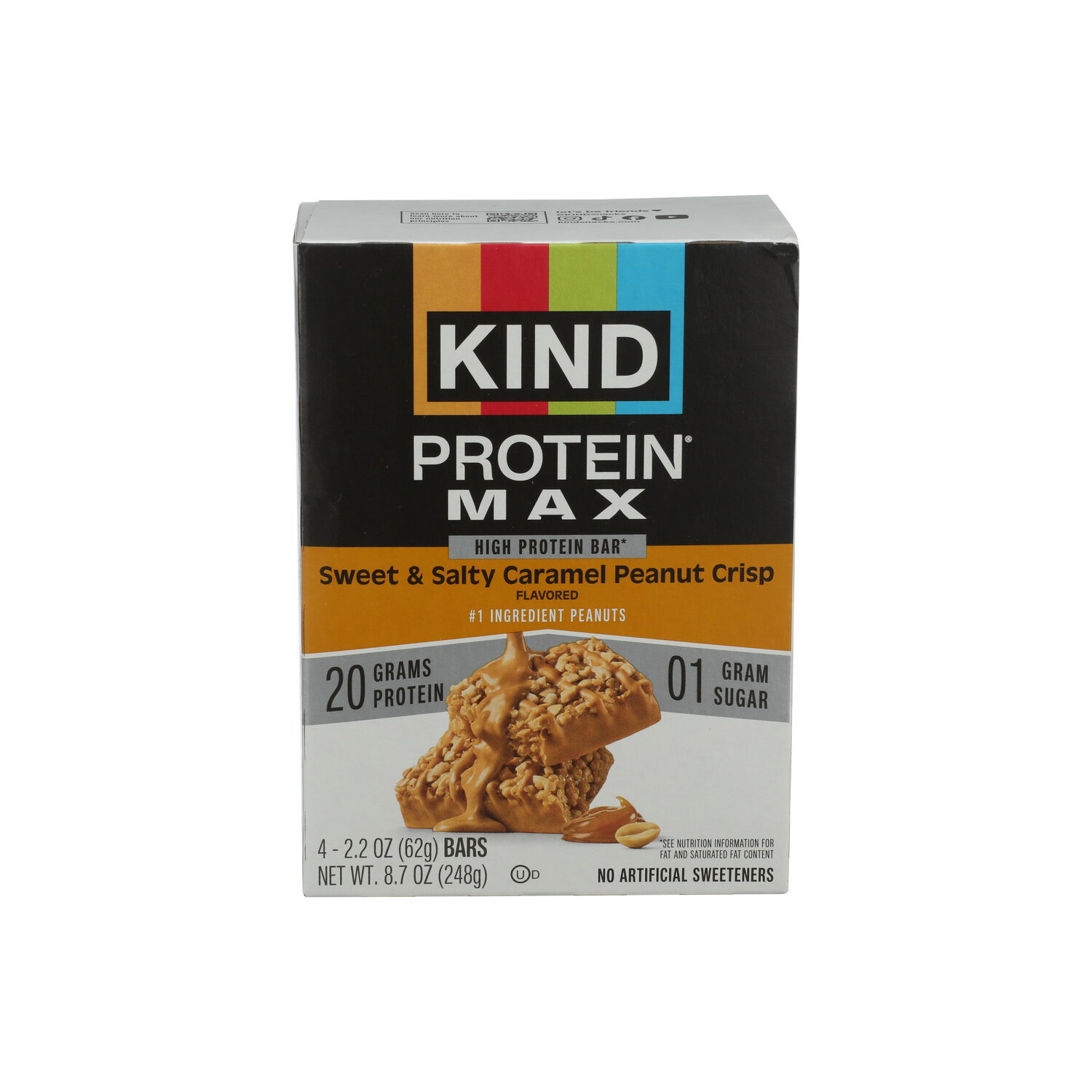 Kind Protein Max Bar Sweet & Salty Caramel Peanut Crisp - 2.2 Ounce - 4 Count