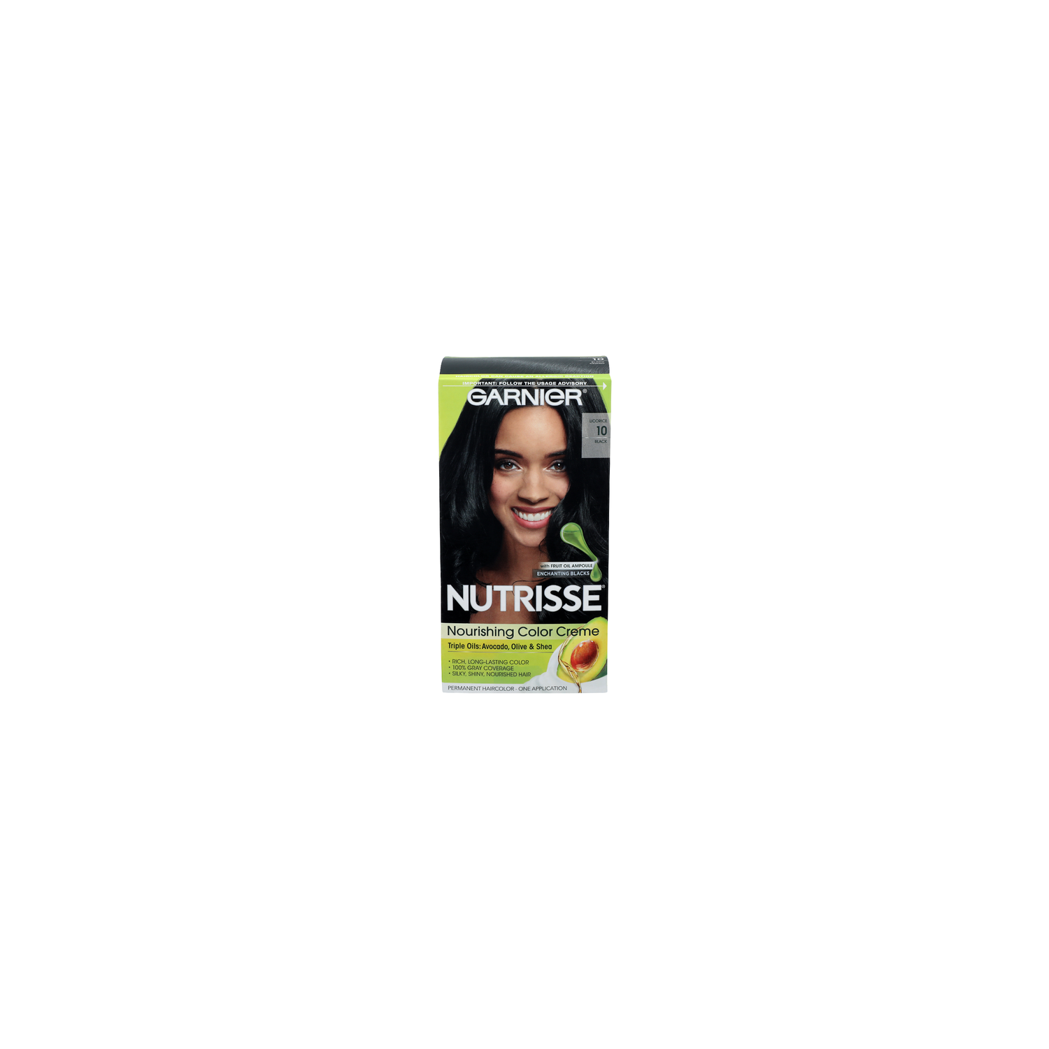 Garnier Triple Oils Avocado, Olive & Shea Licorice 10 Black Nutrisse Nourishing Color Creme - 1 Count Image 1 of 2