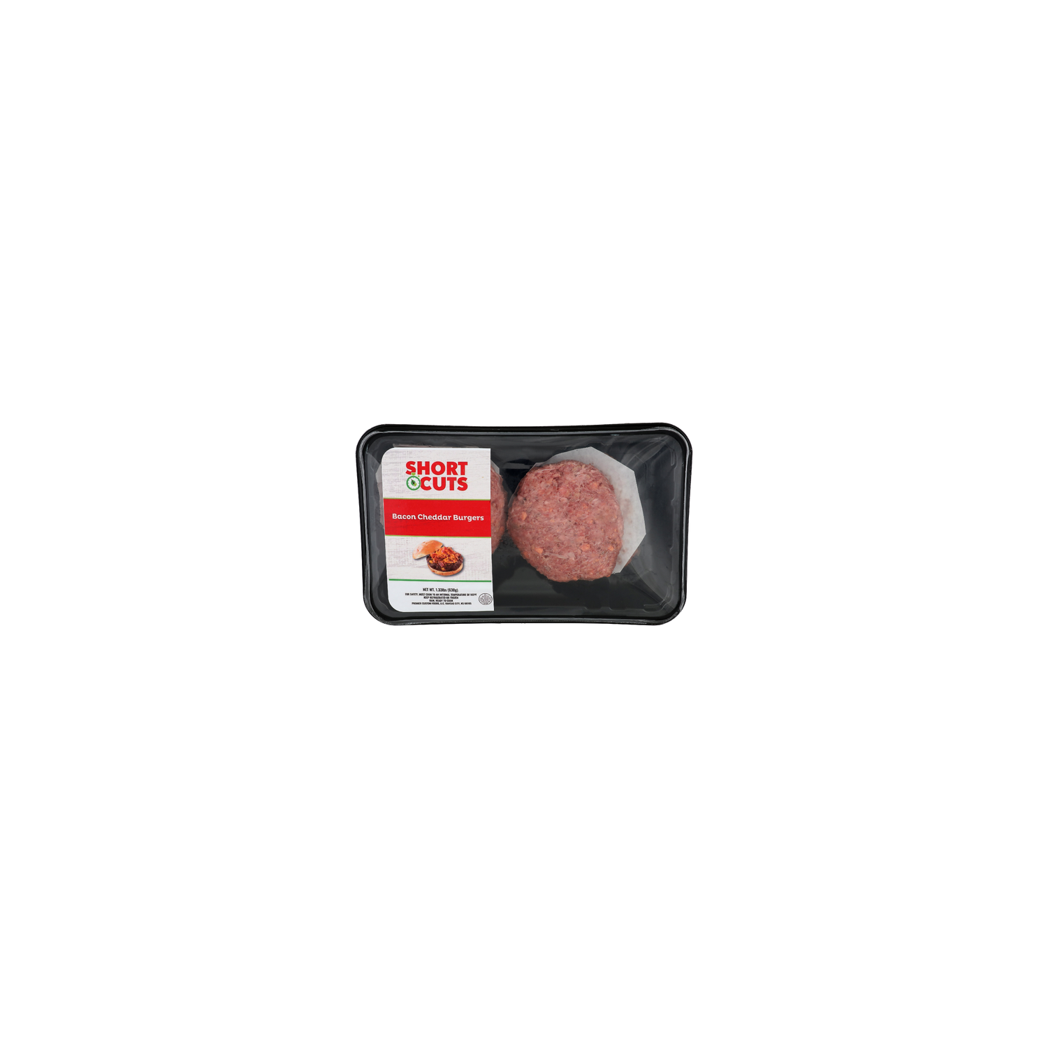 Short Cuts Bacon Cheddar Burgers - 0.333 Pound - 4 Count Image 1 of 4