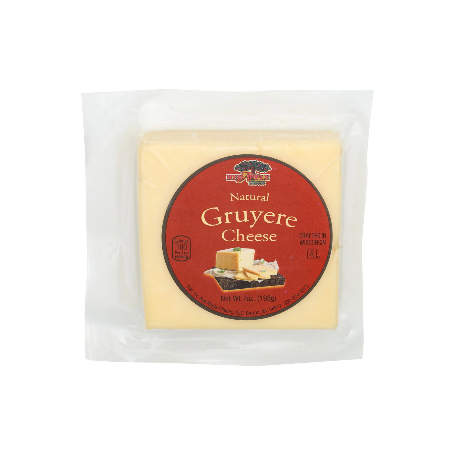 Red Apple Cheese Gruyere Cheese Natural Squares - 7 Ounce Image 1 of 4