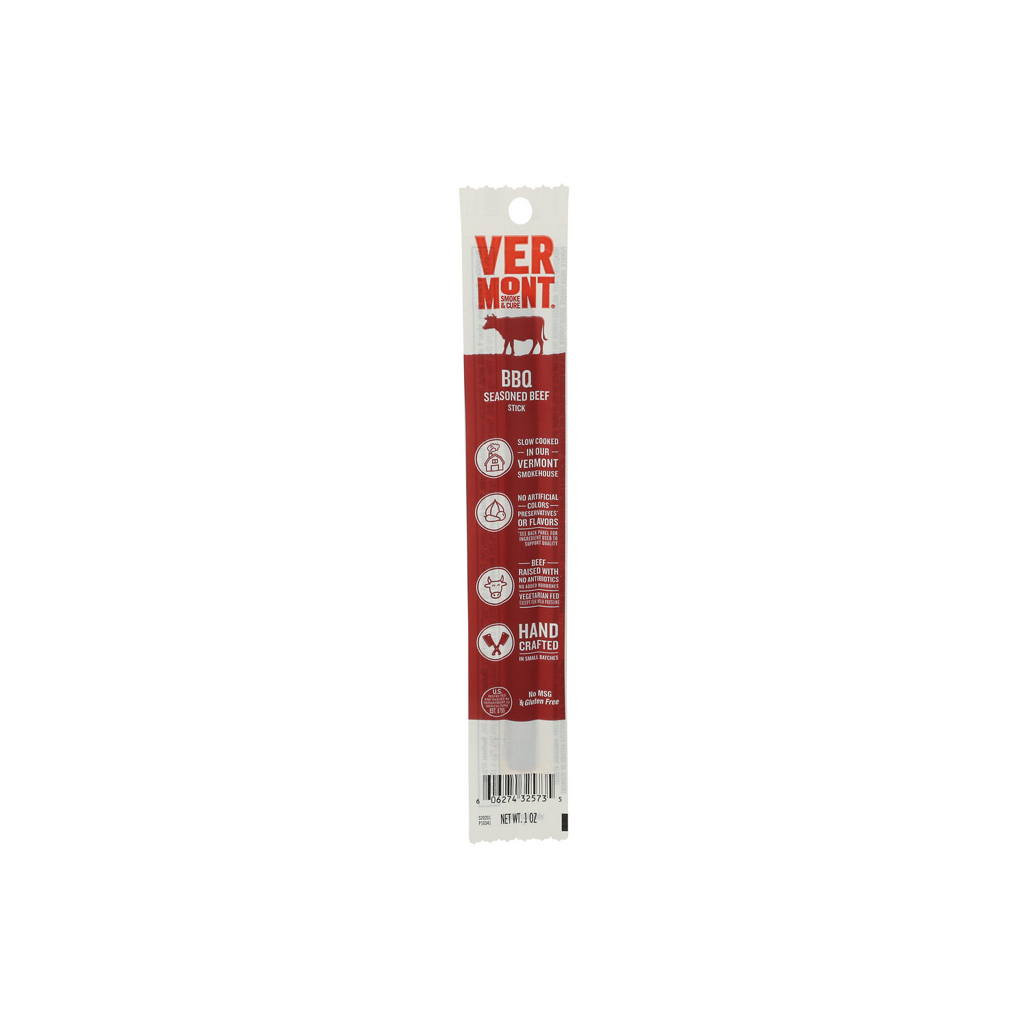 Vermont SMOKE & CURE BBQ Stick Seasoned Beef - 1 Ounce Image 1 of 4