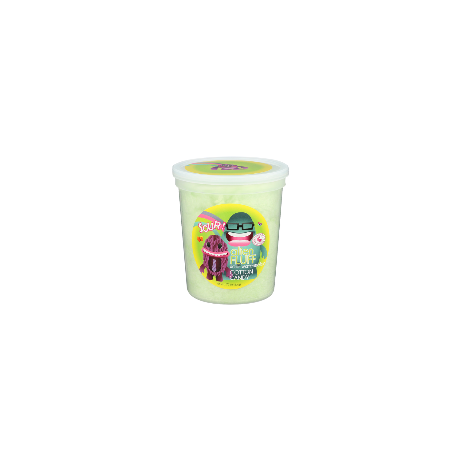 Chocolate Storybook Sour Watermelon Alien Fluff Cotton Candy - 1.75 Ounce Image 1 of 4