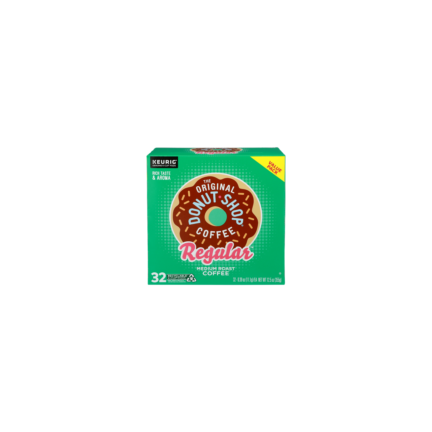 The Original Donut Shop Coffee Medium Roast Regular Keurig Genuine K-Cup Pods Coffee - 0.391 Ounce - 32 Count Image 1 of 3