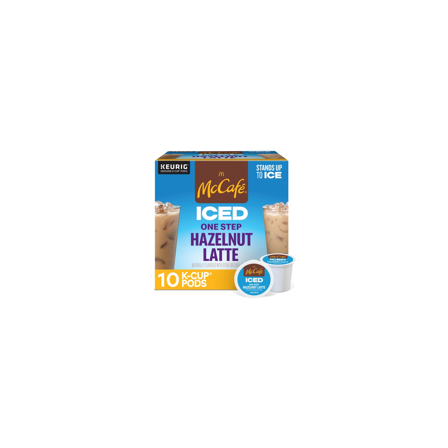 McCafe Iced One Step Hazelnut Latte Keurig Single Serve K Cup Pods - 10 Count Image 1 of 2