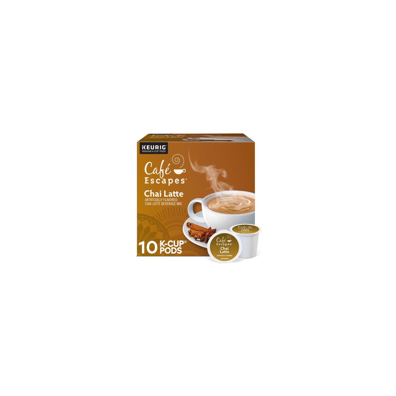 Café Escapes Chai Latte Keurig Single Serve K Cup Pods - 10 Count Image 1 of 2