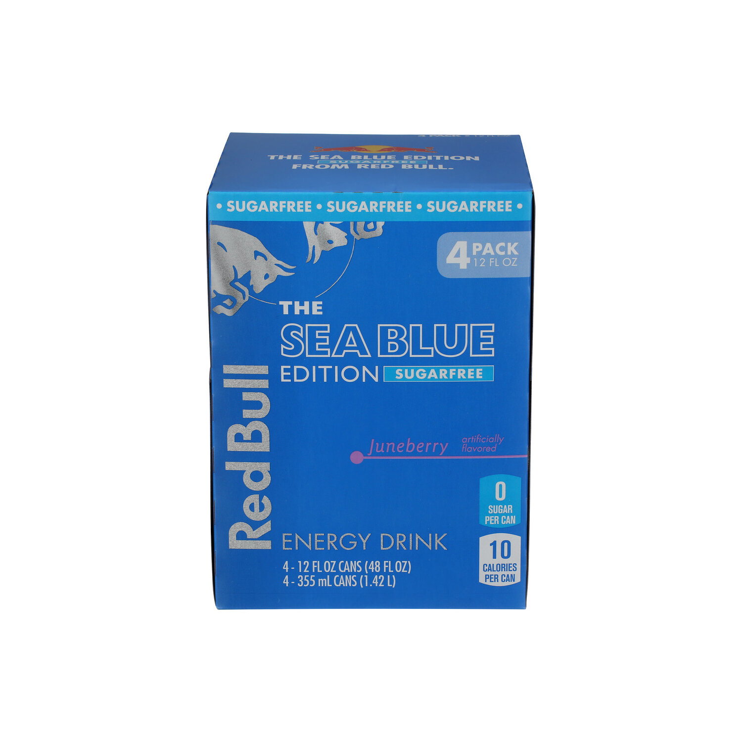 Red Bull Sugar Free Sea Blue Edition Juneberry Energy Drink - 12