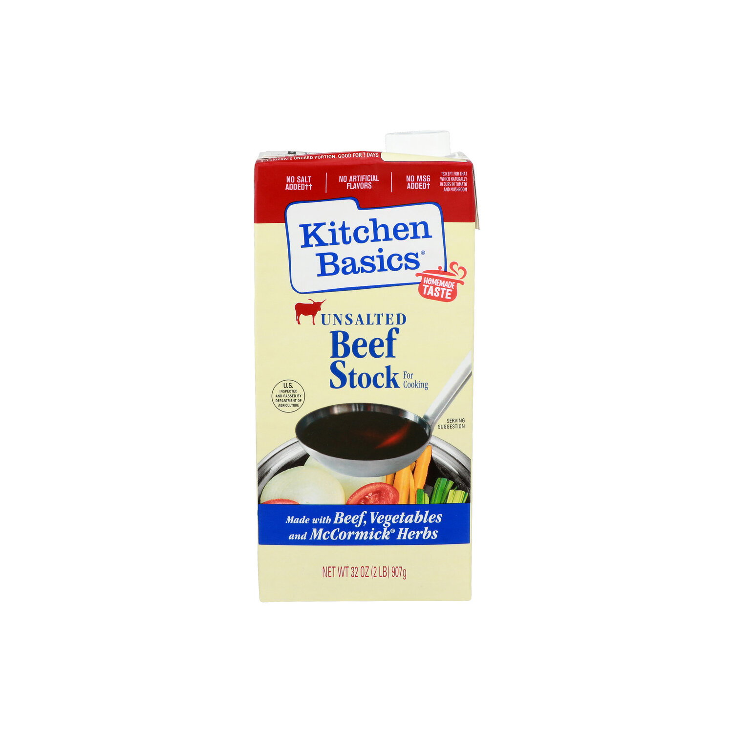 Kitchen Basics Unsalted Beef Stock - 32 Ounce Image 1 of 4