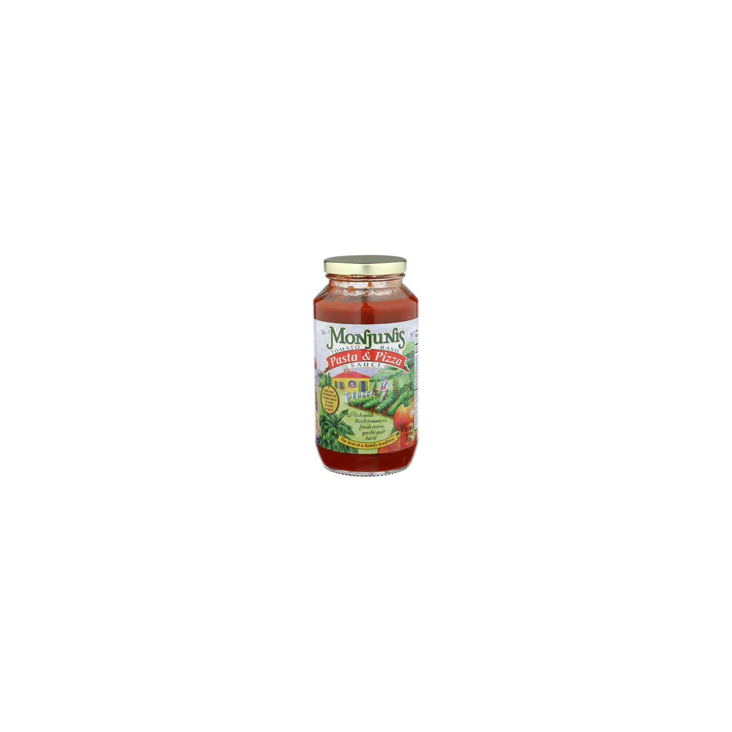 Monjunis Tomato Basil Pasta & Pizza Sauce - 26 Ounce Image 1 of 4