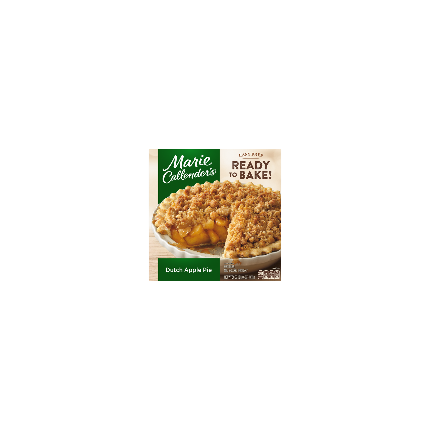 Marie Callender's Dutch Apple Pie, Ready To Bake Frozen Dessert - 38 Ounce Image 1 of 4