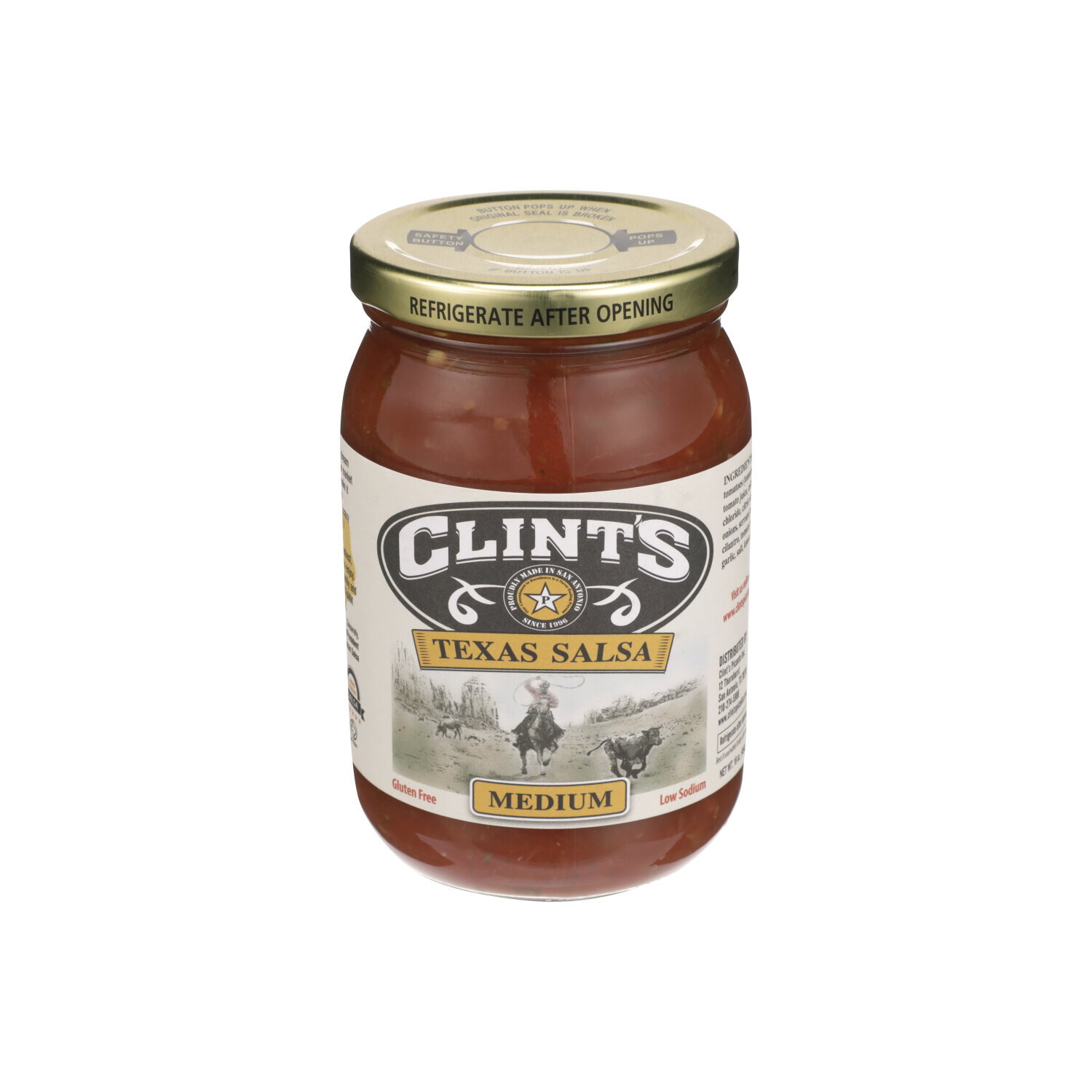 Clint's Texas Salsa Medium - 16 Ounce Image 1 of 4