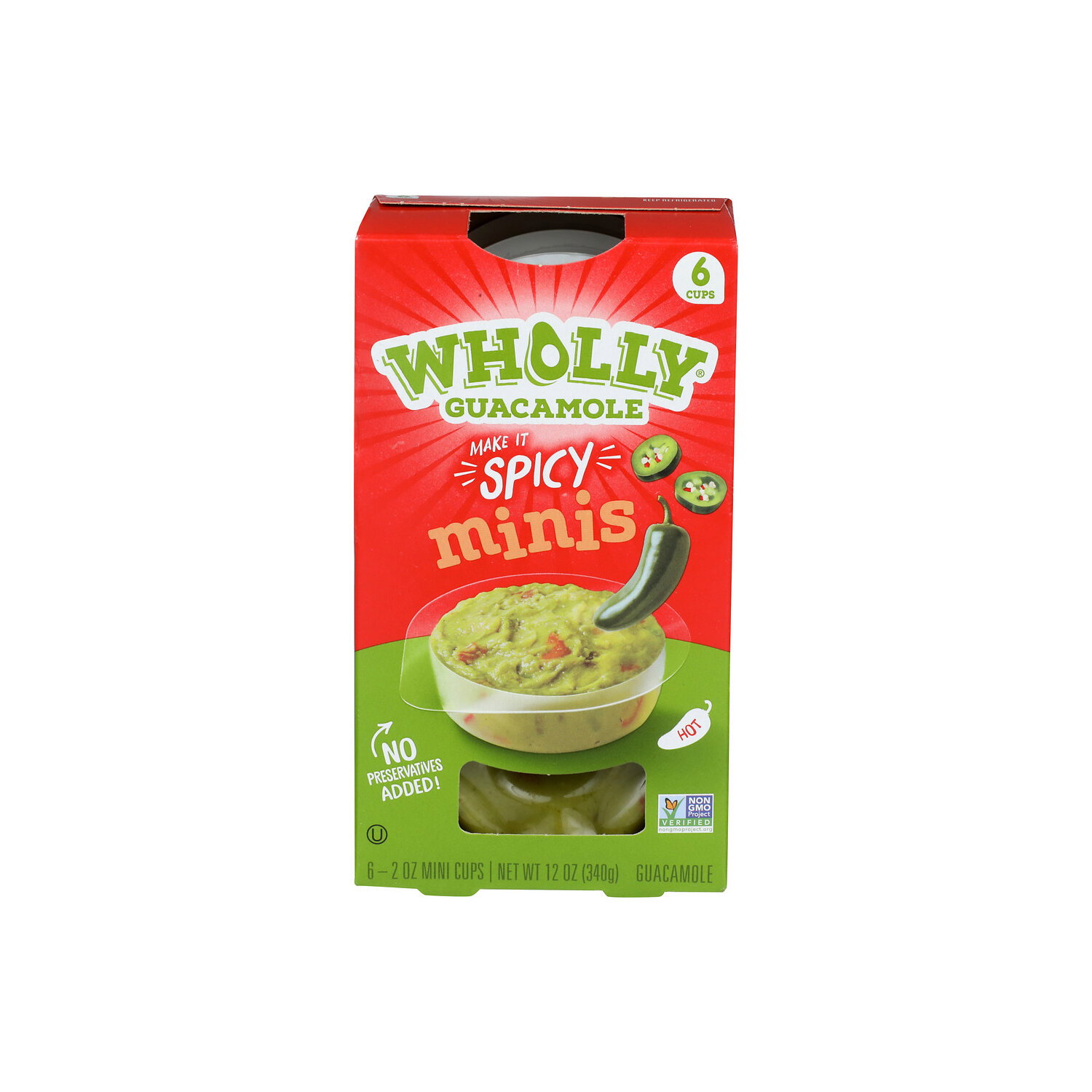 Wholly Guacamole Hot Mini's Classic Guacamole - 2 Ounce - 6 Count Image 1 of 4