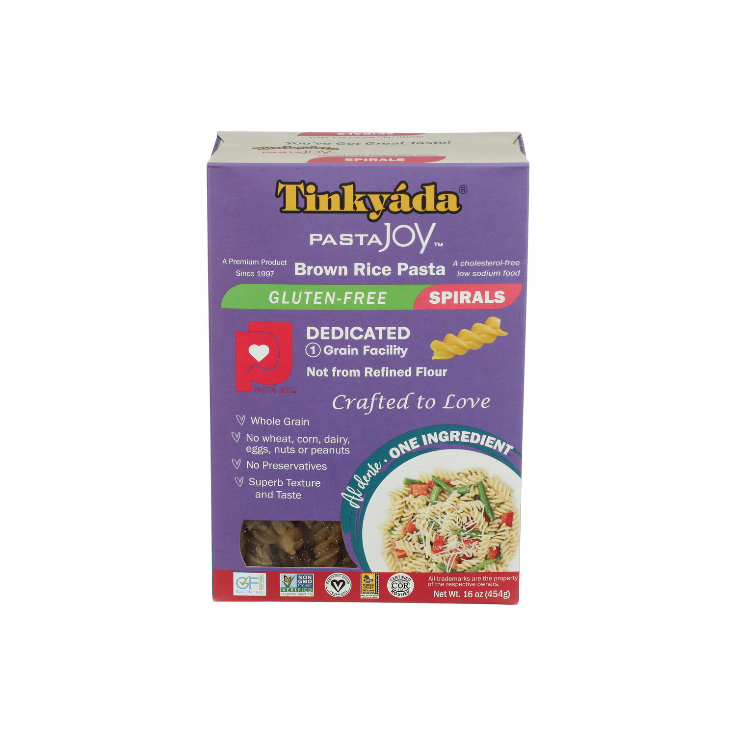 Tinkyada Pasta Joy Ready Rice Dry Gluten Free Brown Spirals - 16 Ounce Image 1 of 4