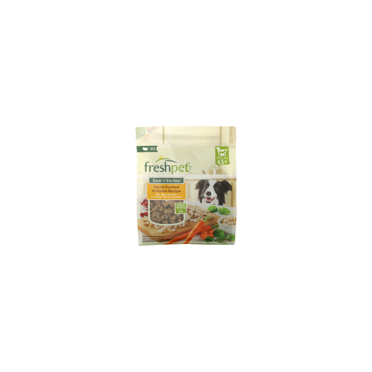 Freshpet Home Cooked Chicken Recipe Bag Fresh Refrigerated Food For Dogs - 4.5 Pound Image 1 of 4