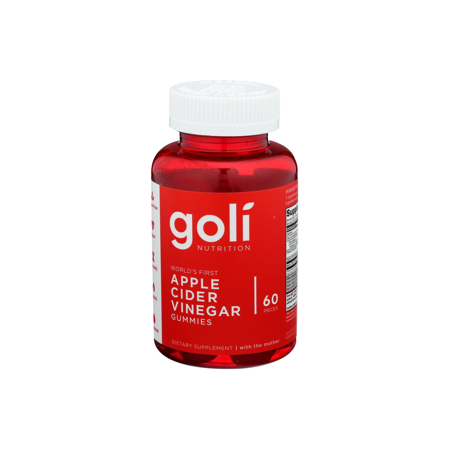 GOLI NUTRITION World's First Apple Cider Vinegar Gummies - 60 Count Image 1 of 2