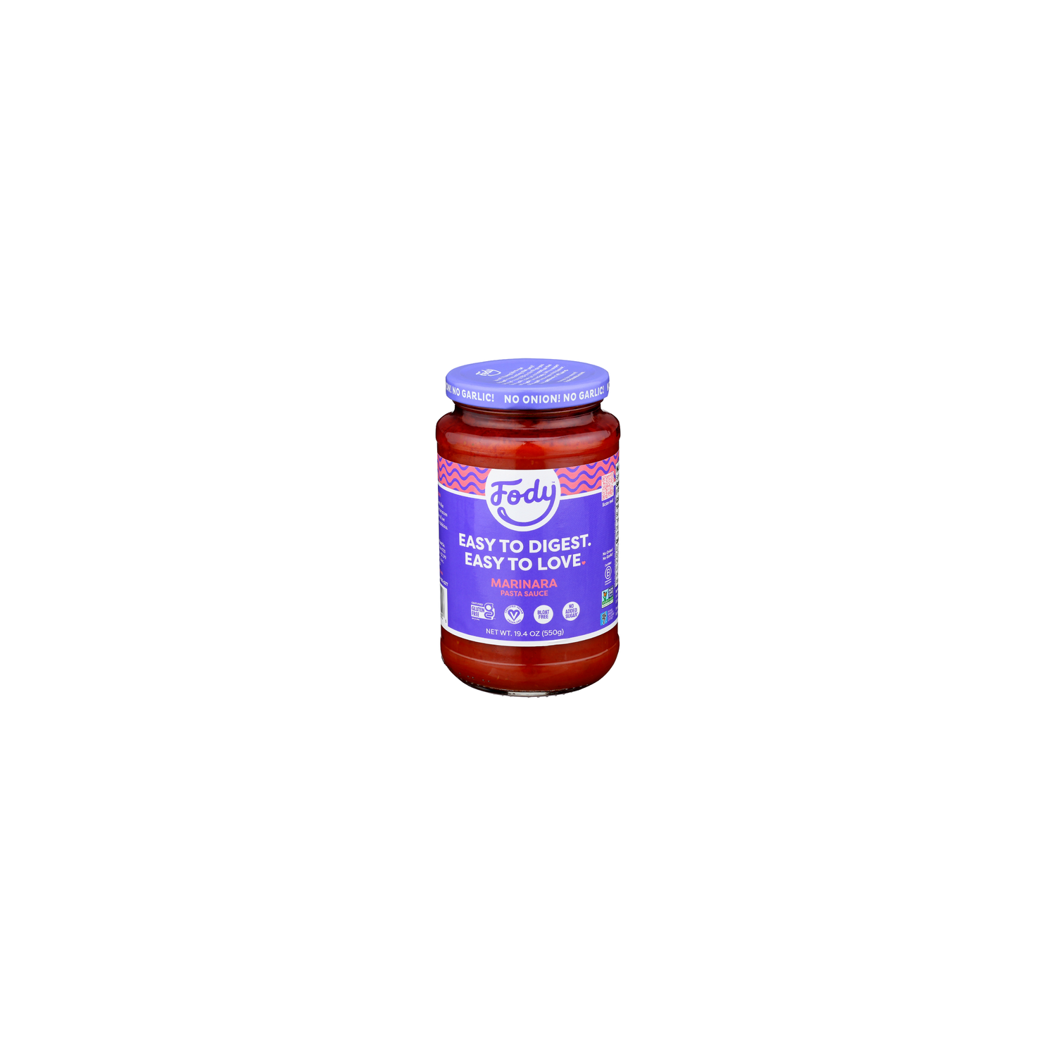 Fody Gut-Friendly Marinara Pasta Sauce Low Fodmap - 19.4 Ounce Image 1 of 4