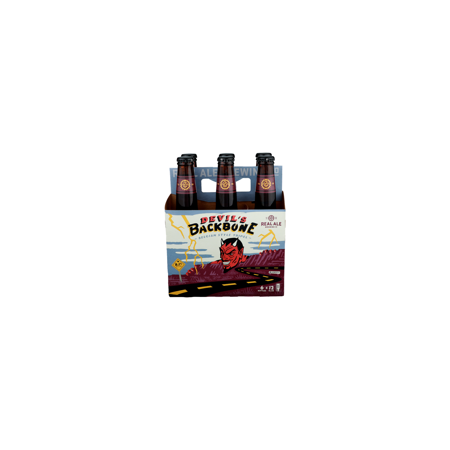 Real Ale Brewing Co Belgian Style Tripel Devil's Backbone - 6 Count Image 1 of 2