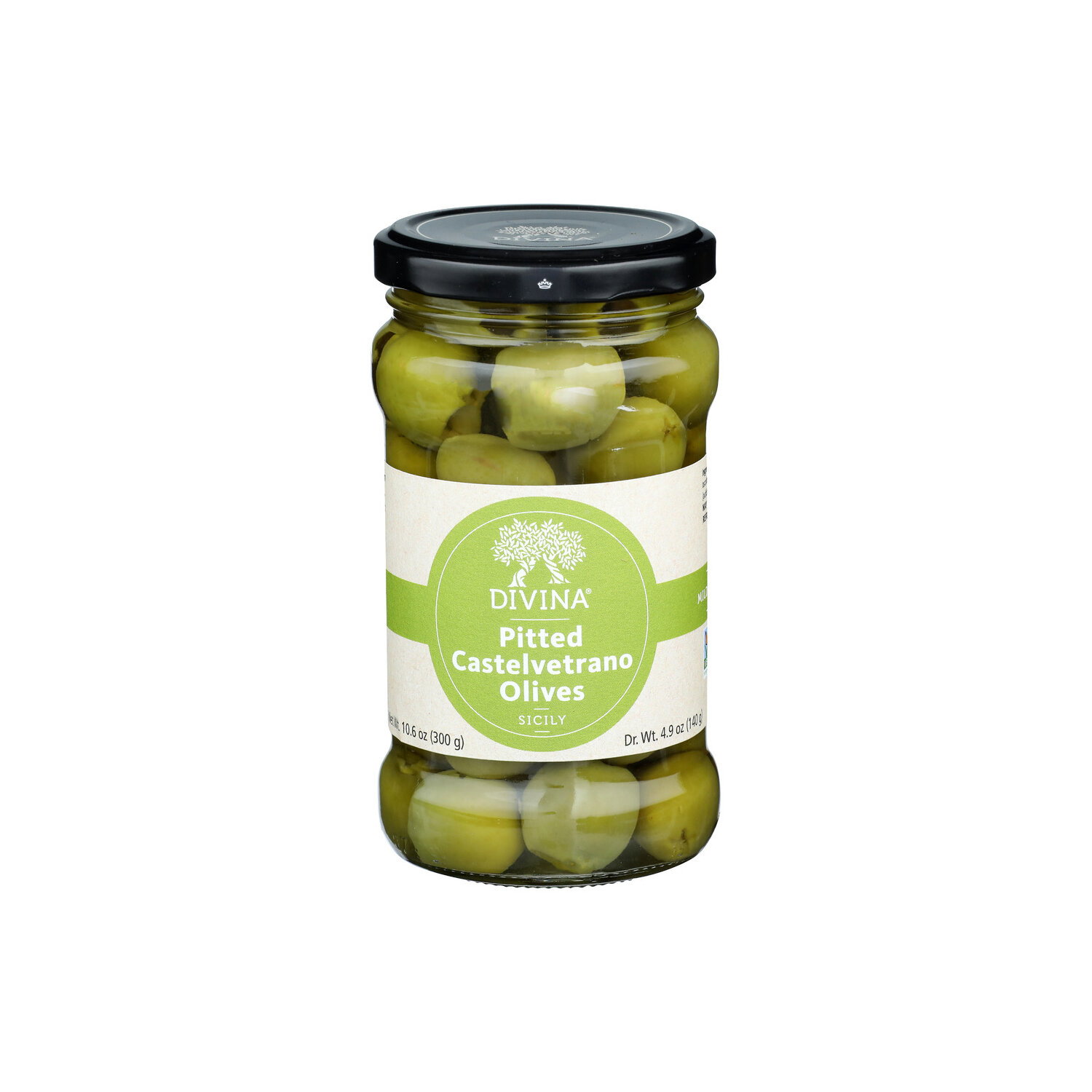 Divina Mild & Sweet Pitted Castelvetrano Olives - 10.6 Ounce Image 1 of 4